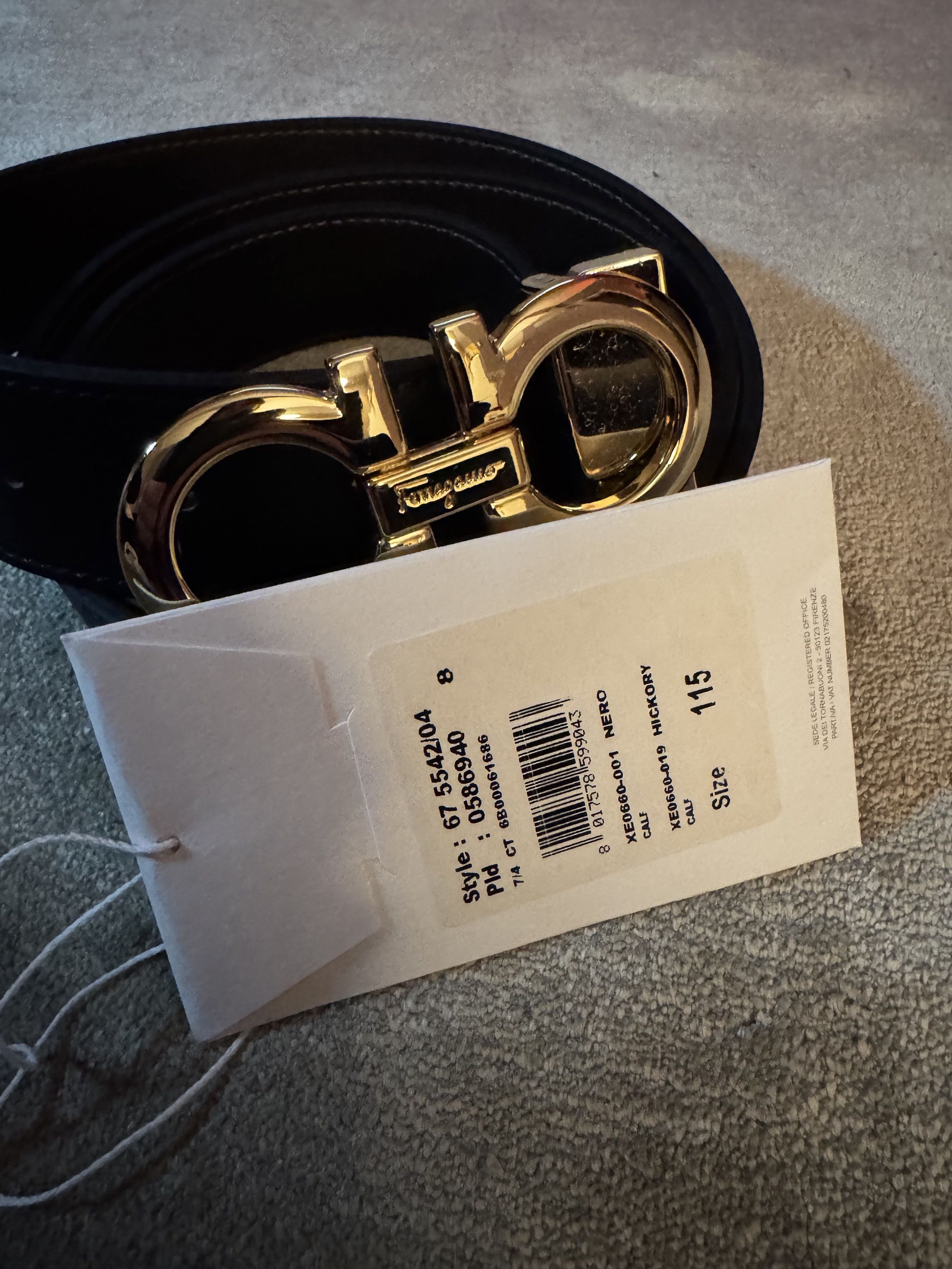 Salvatore Ferragamo Salvatore Ferragamo black leather belt with gold buckle Size 40 - 7 Thumbnail