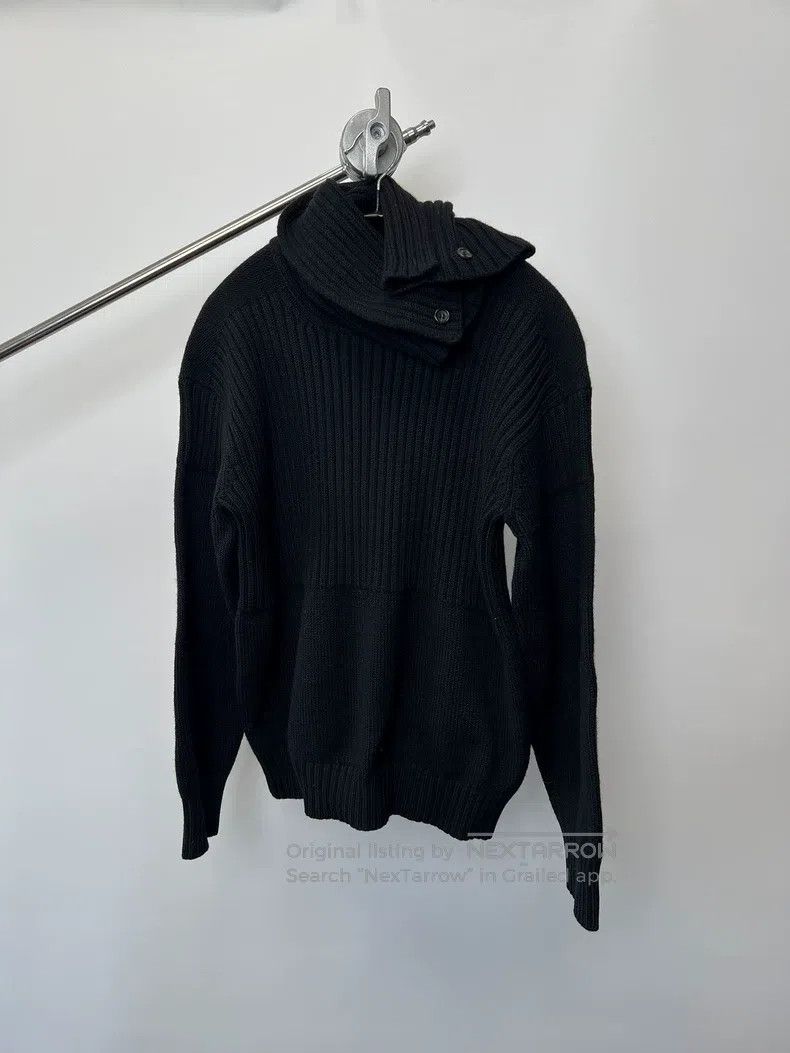 Yohji Yamamoto YOHJI YAMAMOTO Wool knit special button-up collar sweater Size US L / EU 52-54 / 3 - 3 Thumbnail
