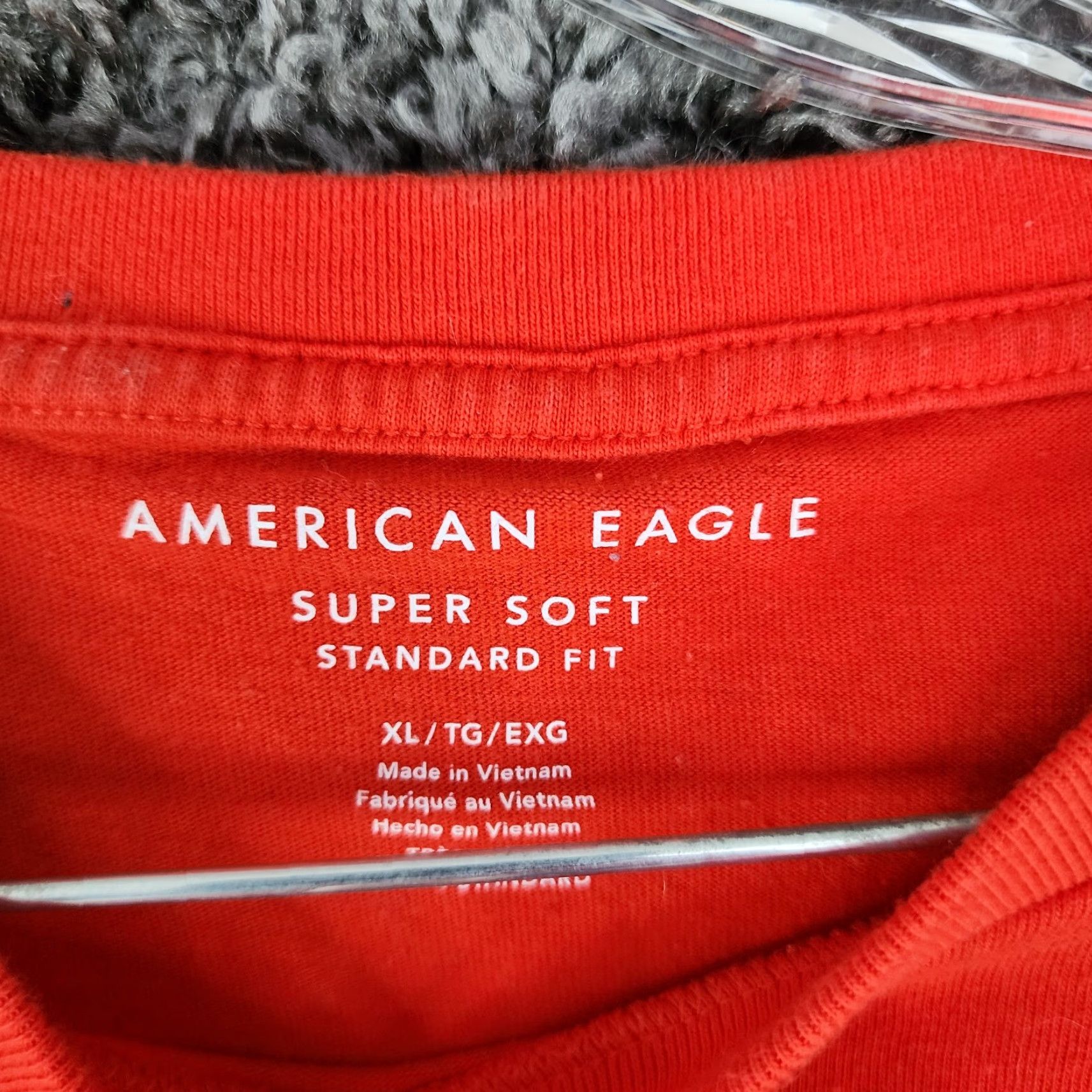 American Eagle Outfitters American Eagle Mens Red Orange Short Sleeve Super Soft T-Shirt XL Size Size US XL / EU 56 / 4 - 5 Thumbnail