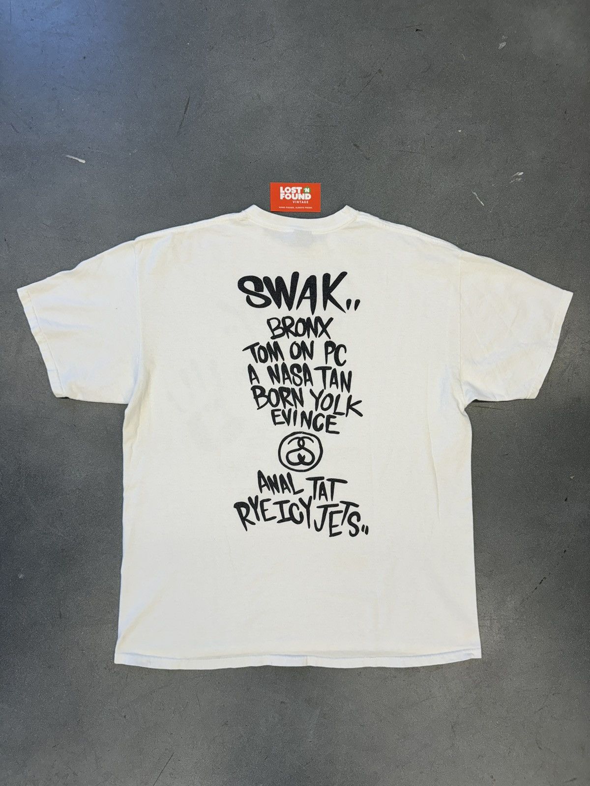 STUSSY x Grey good PVC Vintage 2006 World Tour Tee