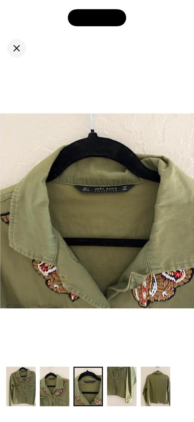 Zara Zara butterfly military distressed Utility Jacket Size S / US 4 / IT 40 - 3 Thumbnail