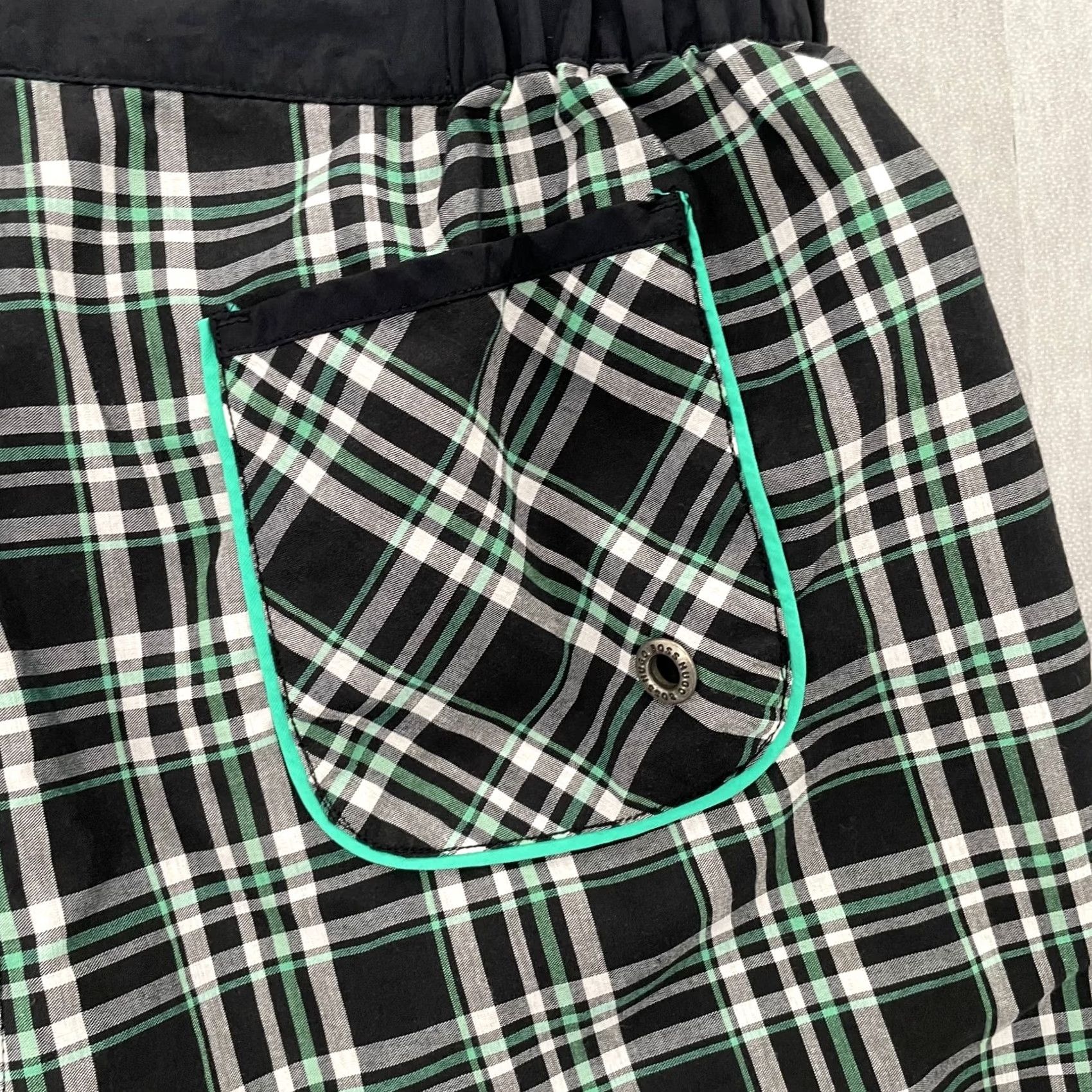 Hugo Boss HUGO BOSS Trunks Adult Large Black Plaid Catshark Swim Board Lined Mens Size US 33 - 4 Thumbnail