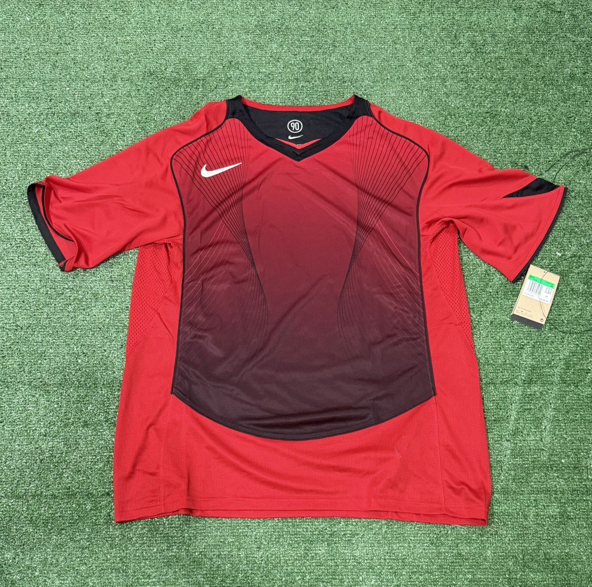Nike NWT Nike Total 90 Red Black Soccer Futbol Jersey Men’s Size US XL / EU 56 / 4 - 1 Thumbnail