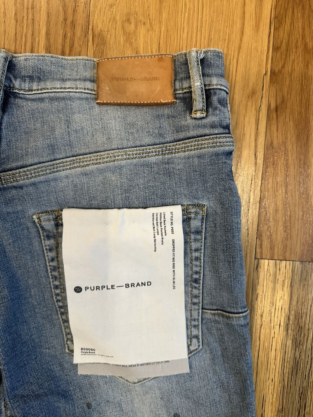 Purple Brand Purple Brand Knee Distress Splatter Blue Denim Size 30 Size US 30 / EU 46 - 4 Thumbnail