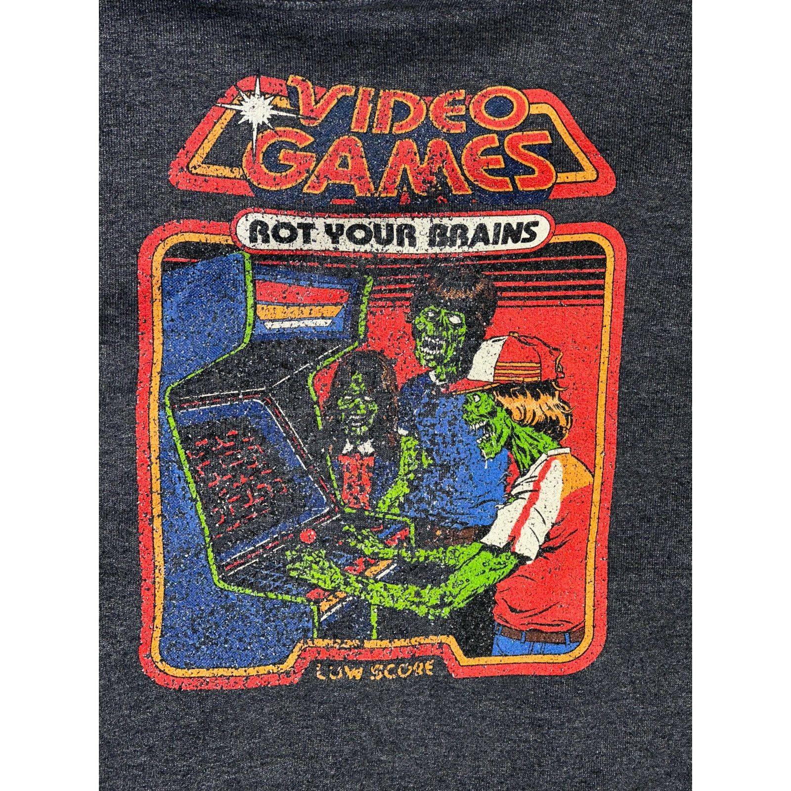 Gildan Video Games Rot Your Brain Dark Gray hoodie Size L Size US L / EU 52-54 / 3 - 4 Thumbnail
