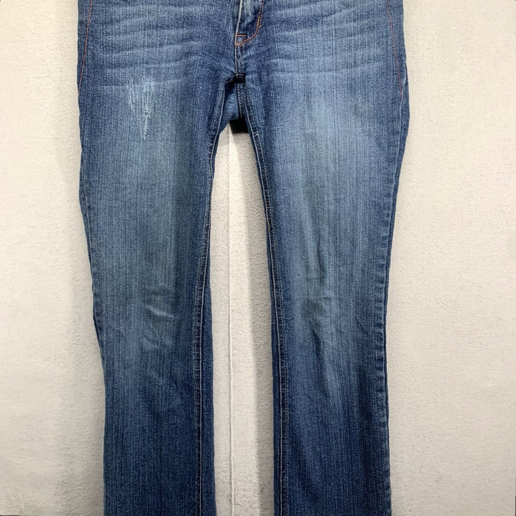 Vintage Vintage Yellow Rat Bastard Y2K Women's Jeans 7 Regular Stright Blue Denim 90s Punk Retro Size 30" / US 8 / IT 44 - 6 Thumbnail
