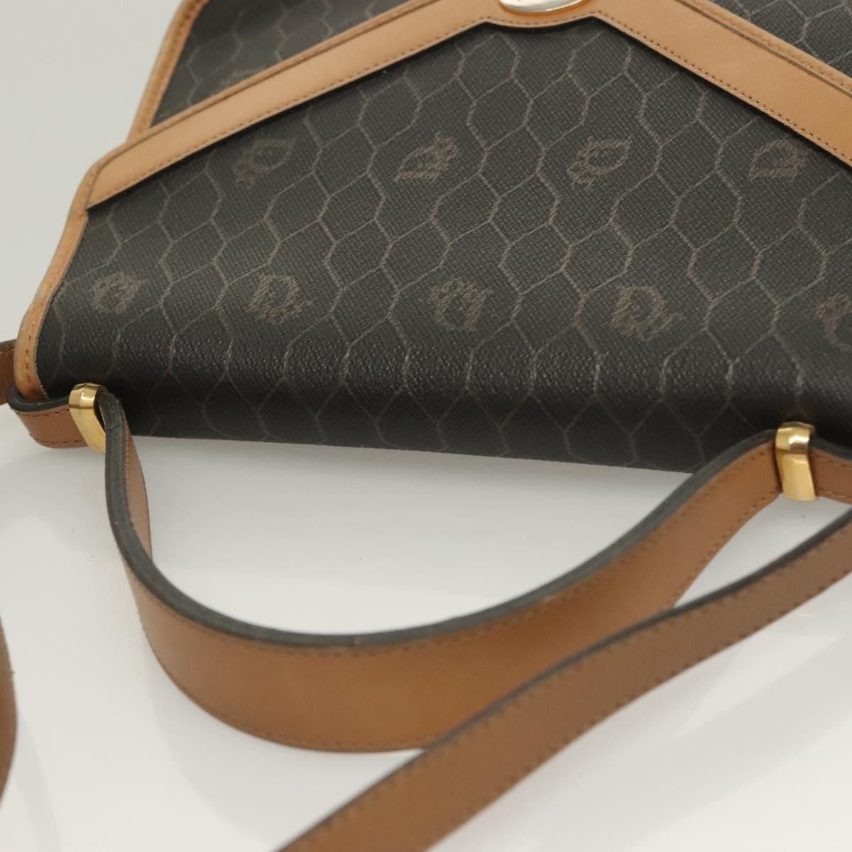 Dior DIOR Honeycomb Canvas Hand Bag Pvc Black Gold Size ONE SIZE - 6 Thumbnail