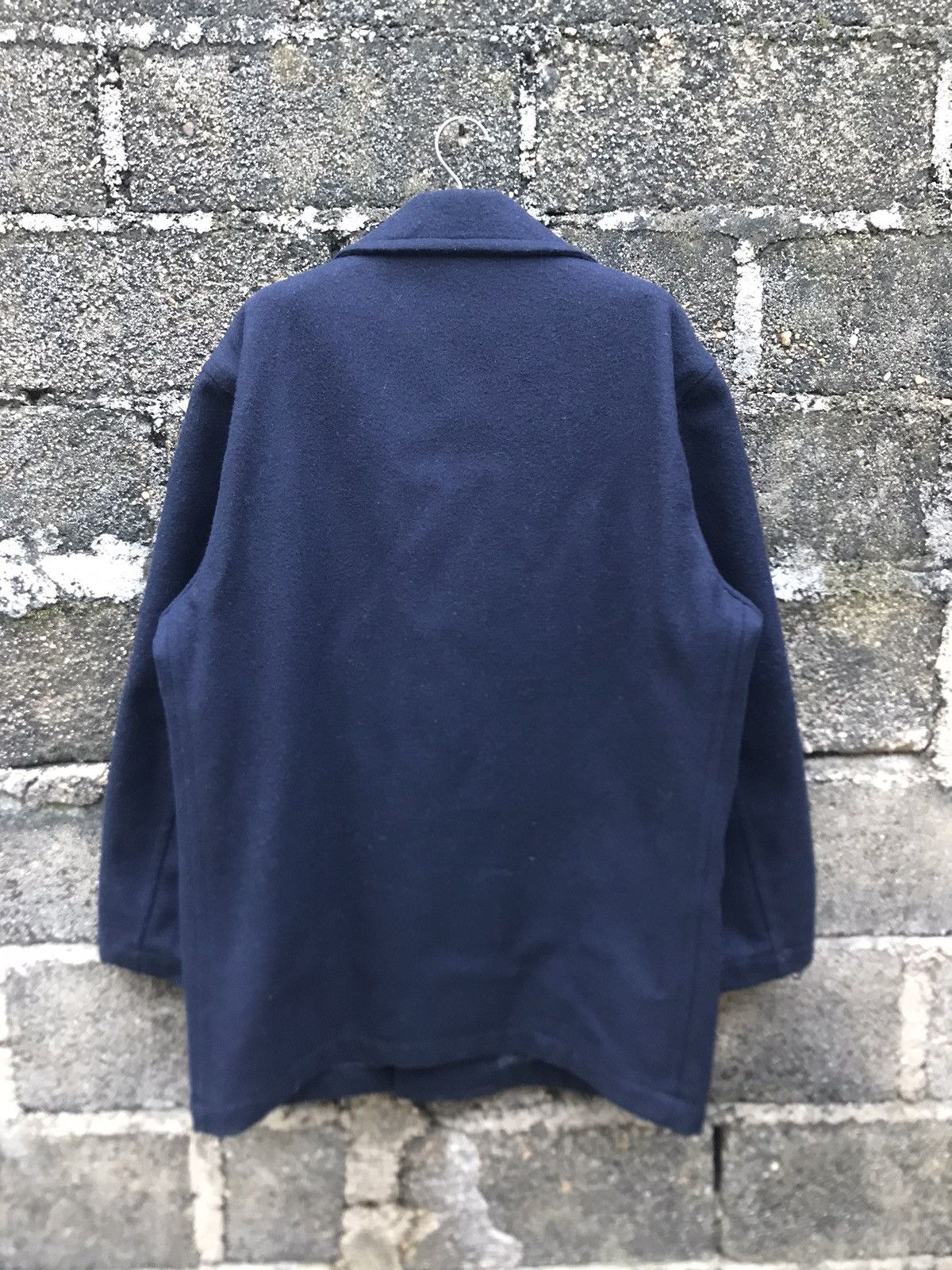 Japanese Brand × Vintage ⚡️Vintage Sea Scape Wool Double Breast Peacoat Size US L / EU 52-54 / 3 - 12 Thumbnail