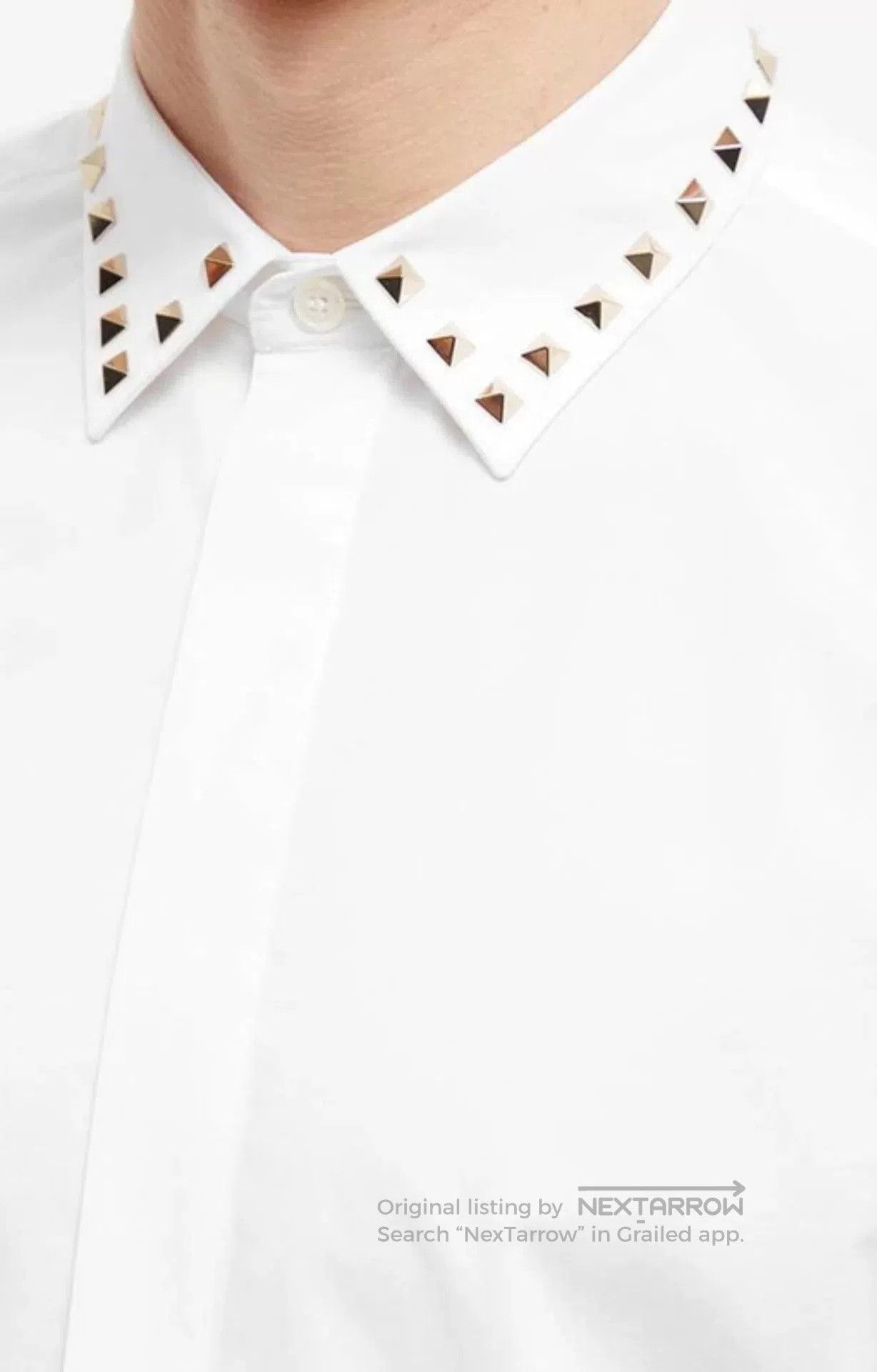 Valentino Valentino Rockstud White Shirt. Size US M / EU 48-50 / 2 - 1 Thumbnail