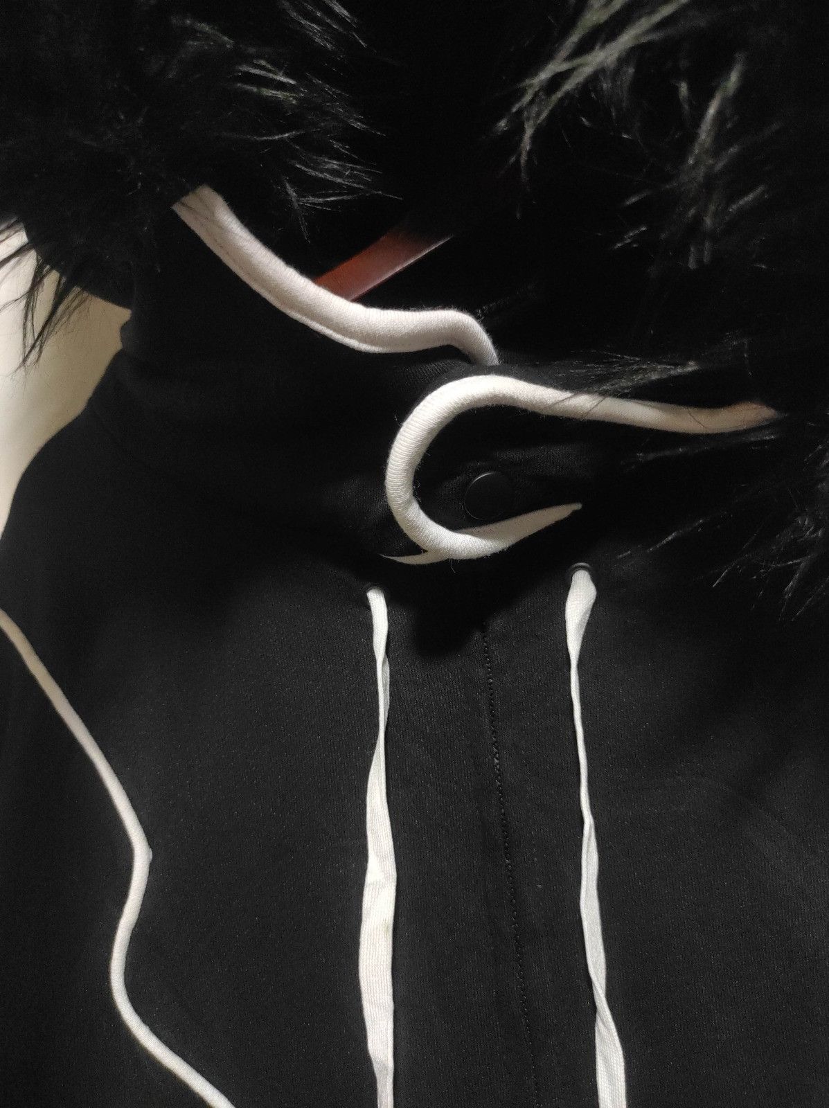 Japanese Brand Unknow black zip fur hoodie ifsix LGB style Size US L / EU 52-54 / 3 - 8 Thumbnail