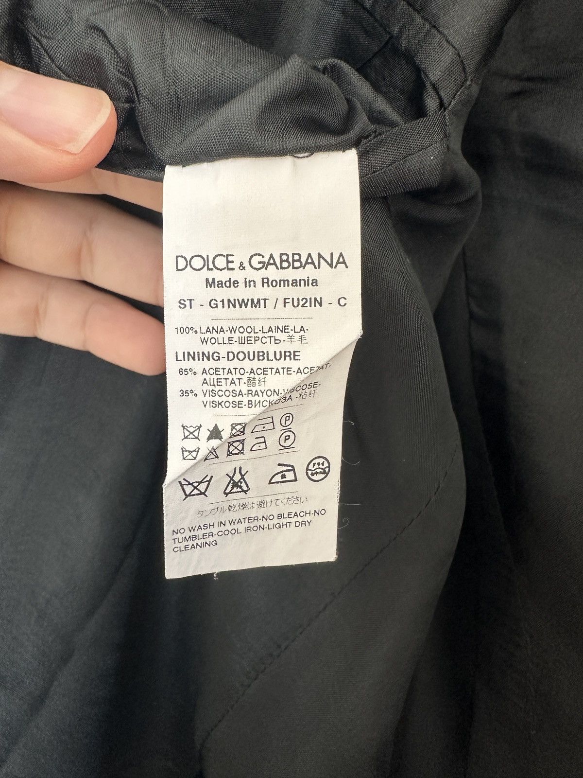 Dolce & Gabbana Black Wool Suit Size 38R - 3 Thumbnail