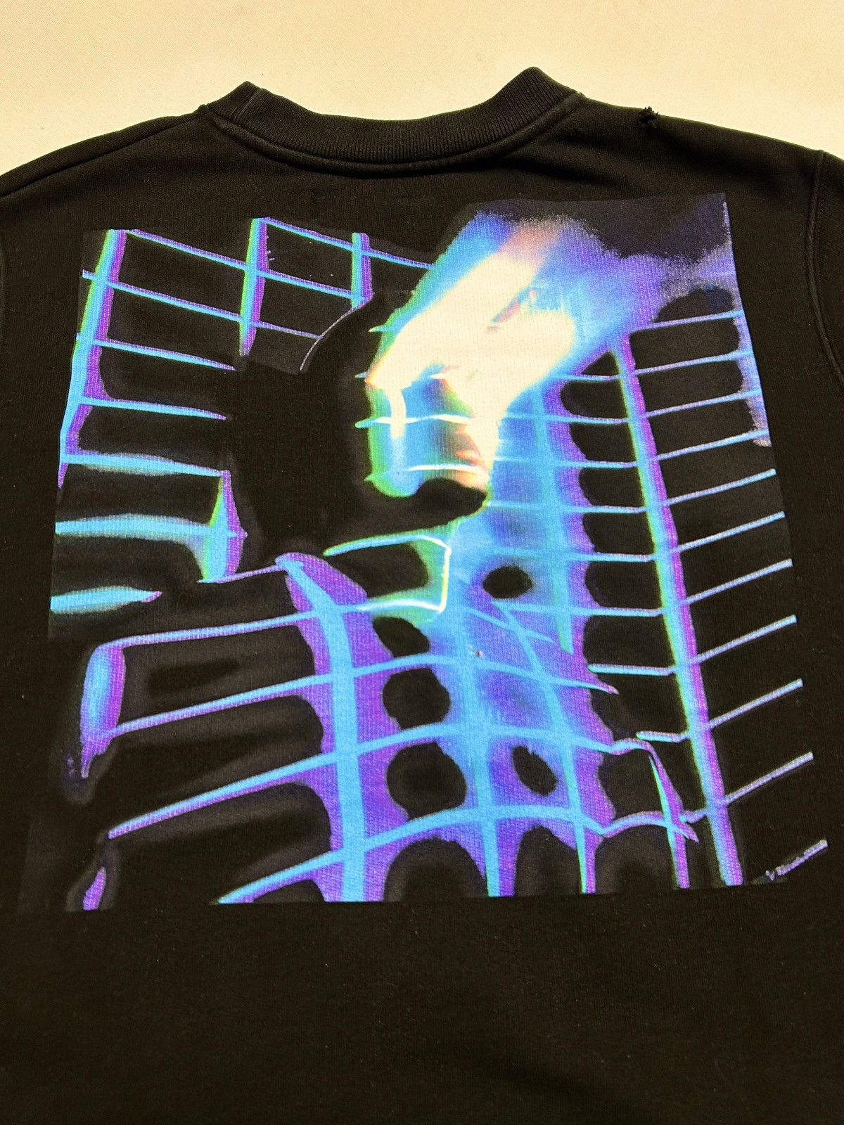 Off-White FW2018 Kidmograph Spray Logo Crewneck Sweatshirt Size US M / EU 48-50 / 2 - 4 Thumbnail