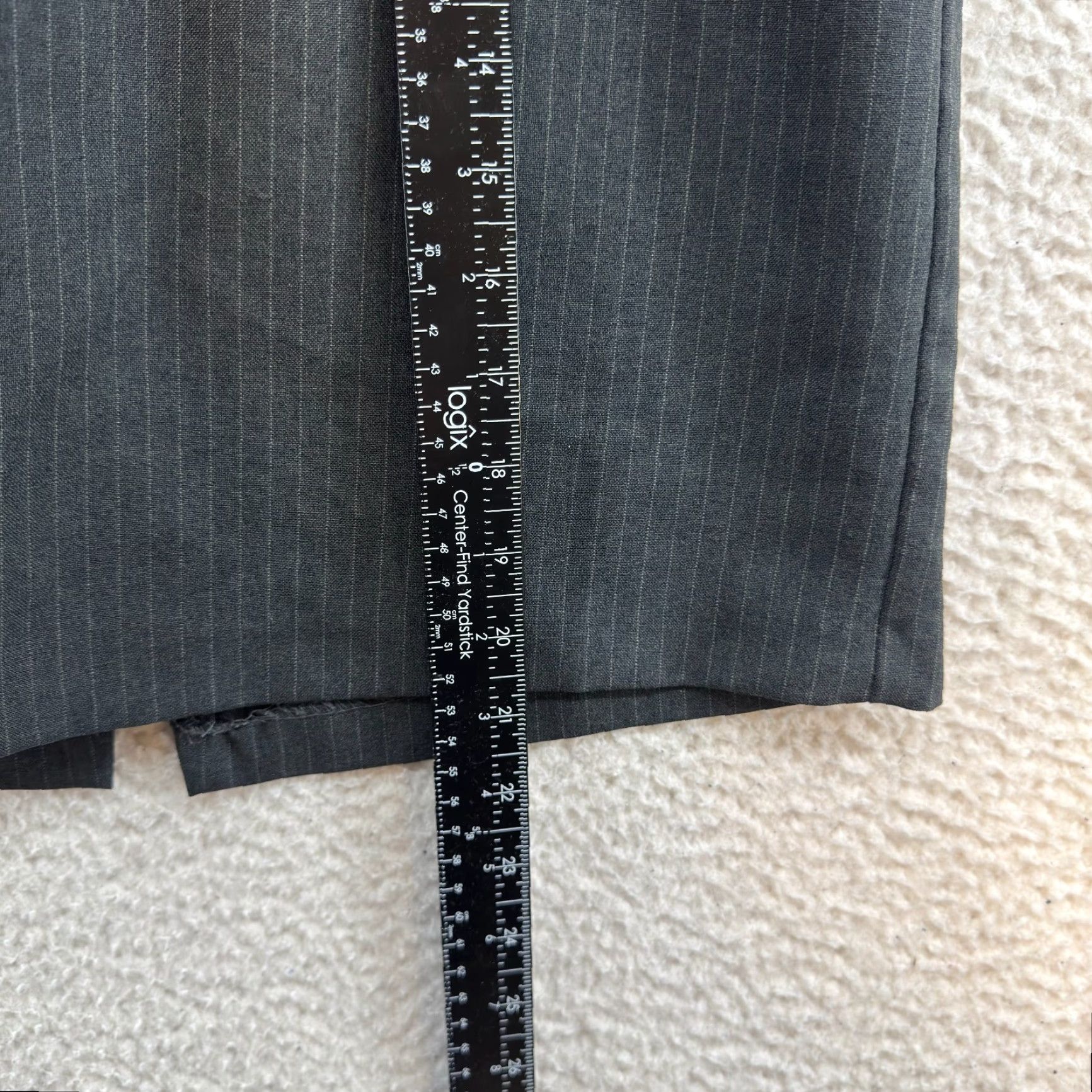 Vintage VINTAGE 90s Y2K Knee Pencil Skirt 8 Medium Grey Pinstripe Office Fairy Corpcore Womens Size 30" / US 8 / IT 44 - 5 Thumbnail