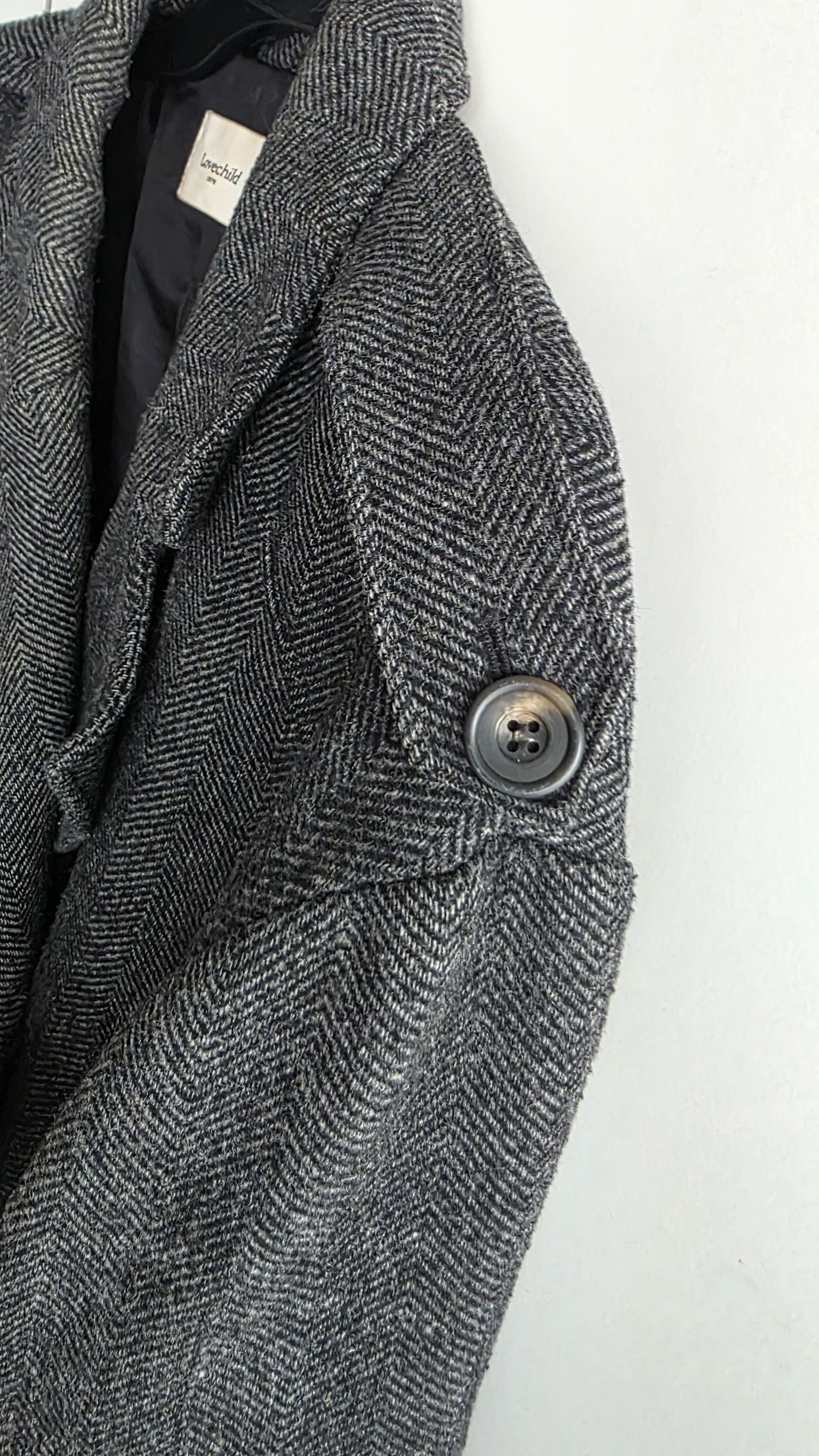 Other Lovechild 1979 – Long herringbone wool coat • classic Size XXL / US 16-18 / IT 52-54 - 11 Thumbnail