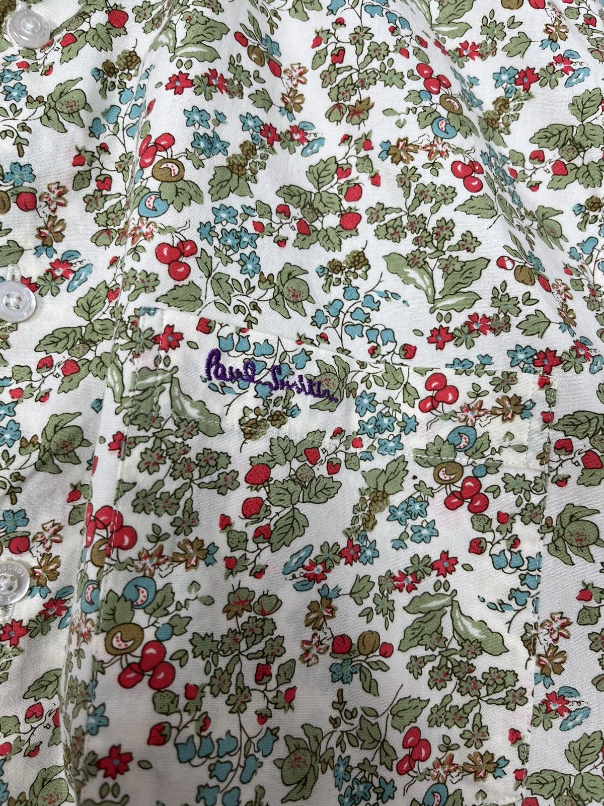 Paul Smith × Vintage Paul Smith London Vintage Floral Cotton Long Sleeve Shirt Size US L / EU 52-54 / 3 - 6 Thumbnail