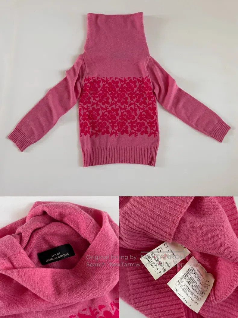 Comme des Garcons Comme des Garcons one-size-fits-all Pink Fuzzy Floral Knit Size XS / US 0-2 / IT 36-38 - 6 Thumbnail