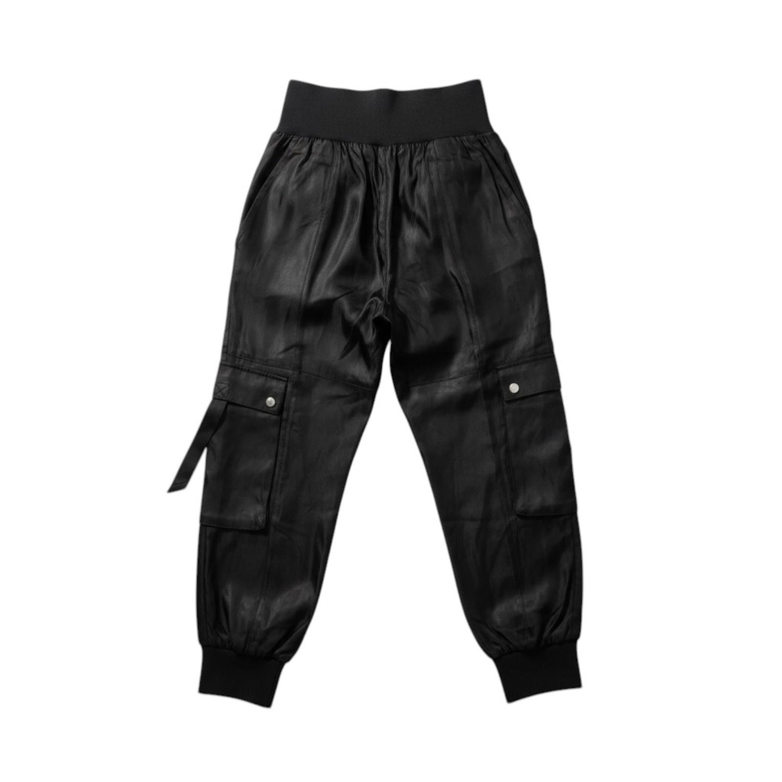 Other 5 a 7 Harmony Satin Cargo Jogger Pants Black XS Size 26" / US 2 / IT 38 - 1 Thumbnail