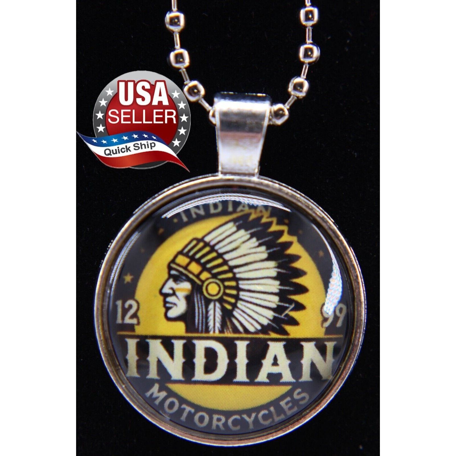 Other Indian Motorcycle Chief In Headdress Keychain Keyring Fob Size ONE SIZE - 1 Thumbnail