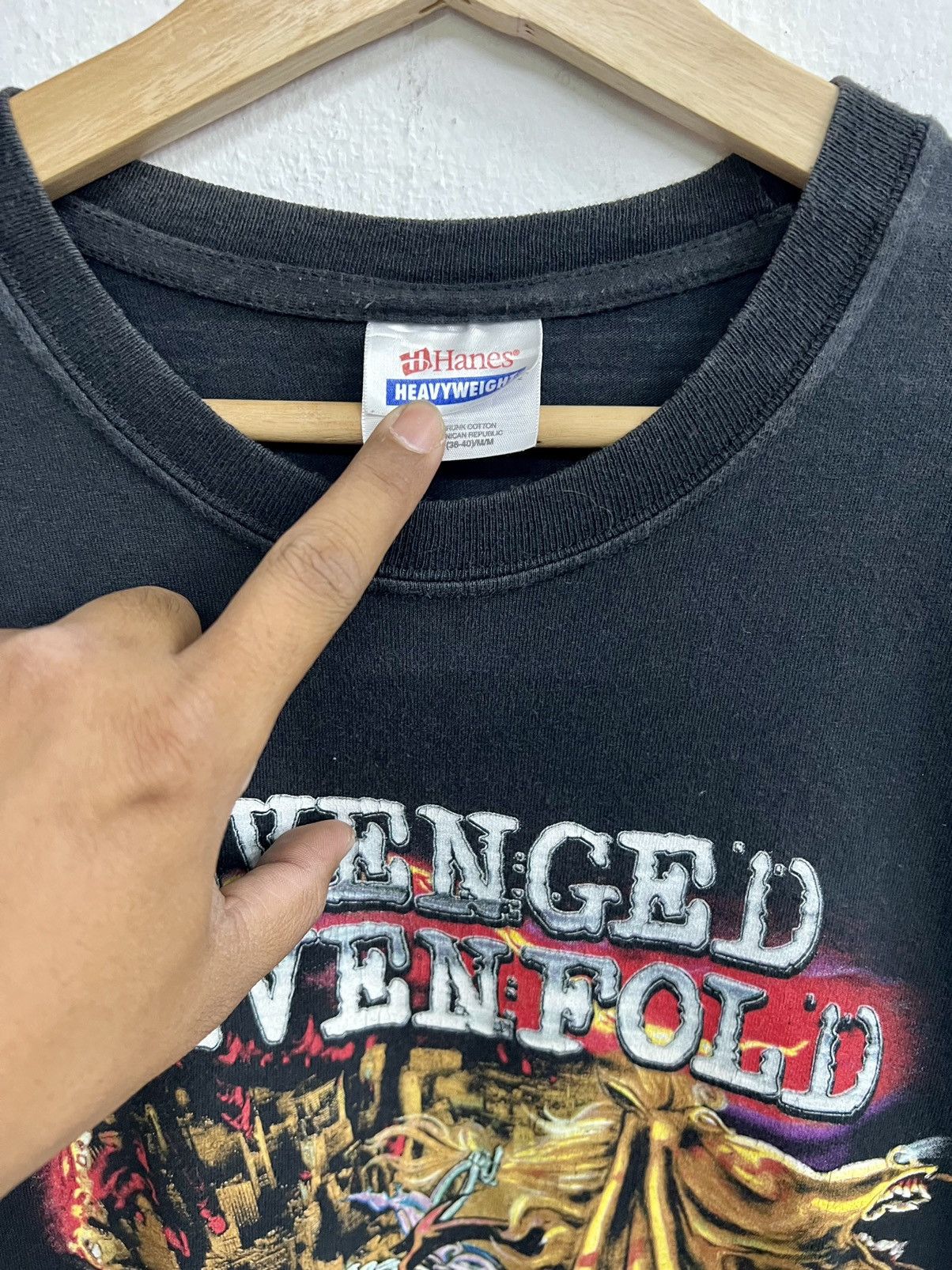 Band Tees × Vintage Vintage Y2K Avenged Sevenfold City Of Evil Promo Tee Size US M / EU 48-50 / 2 - 7 Thumbnail