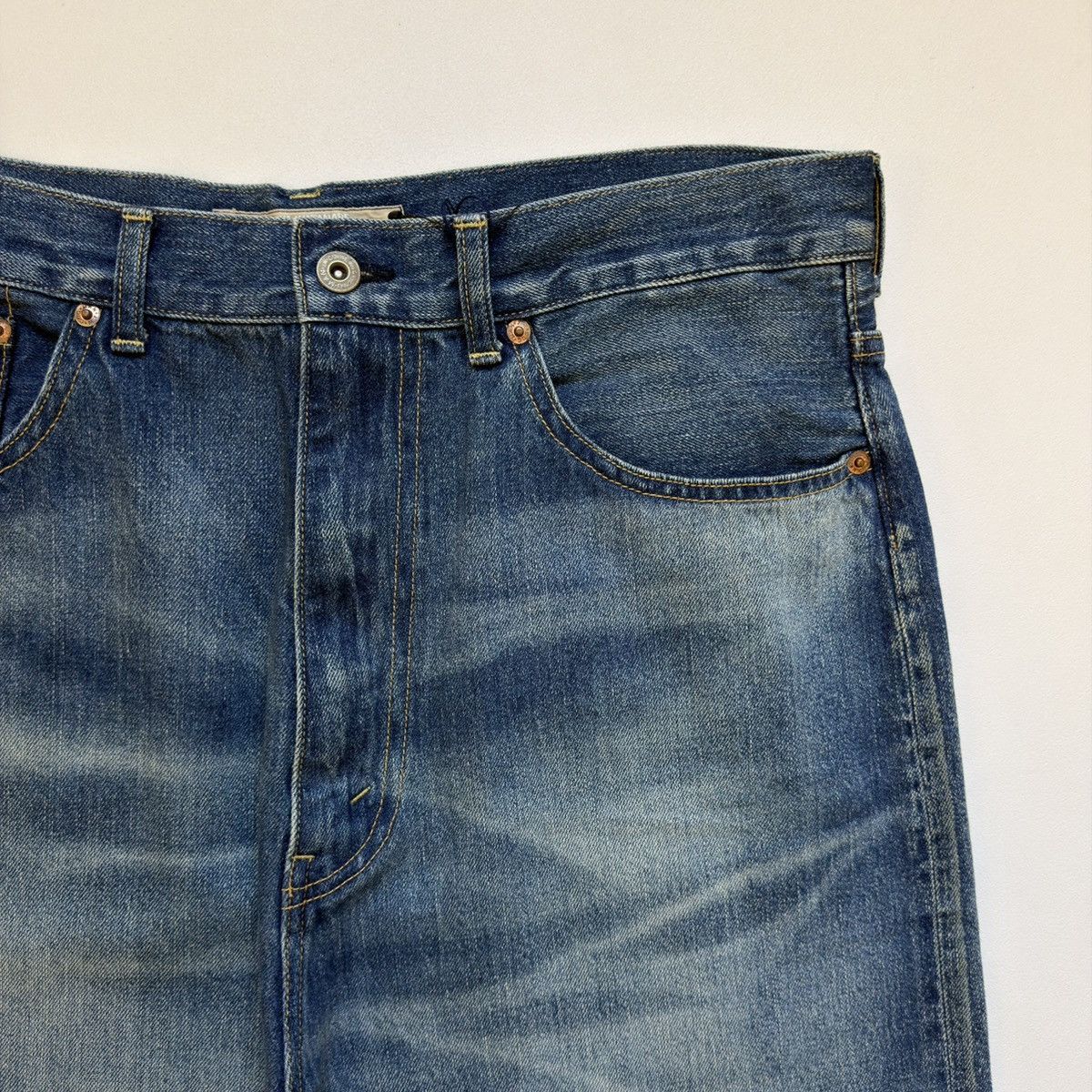 Comme des Garcons S/S 23 Wide Leg Washed Blue Denim Jeans Size US 34 / EU 50 - 8 Thumbnail