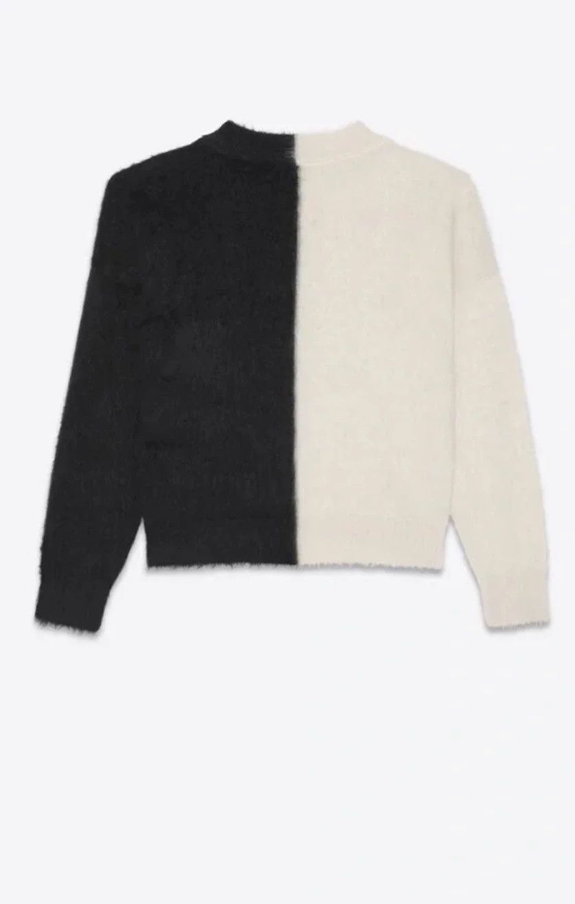 Saint Laurent Paris Black and white wool sweater