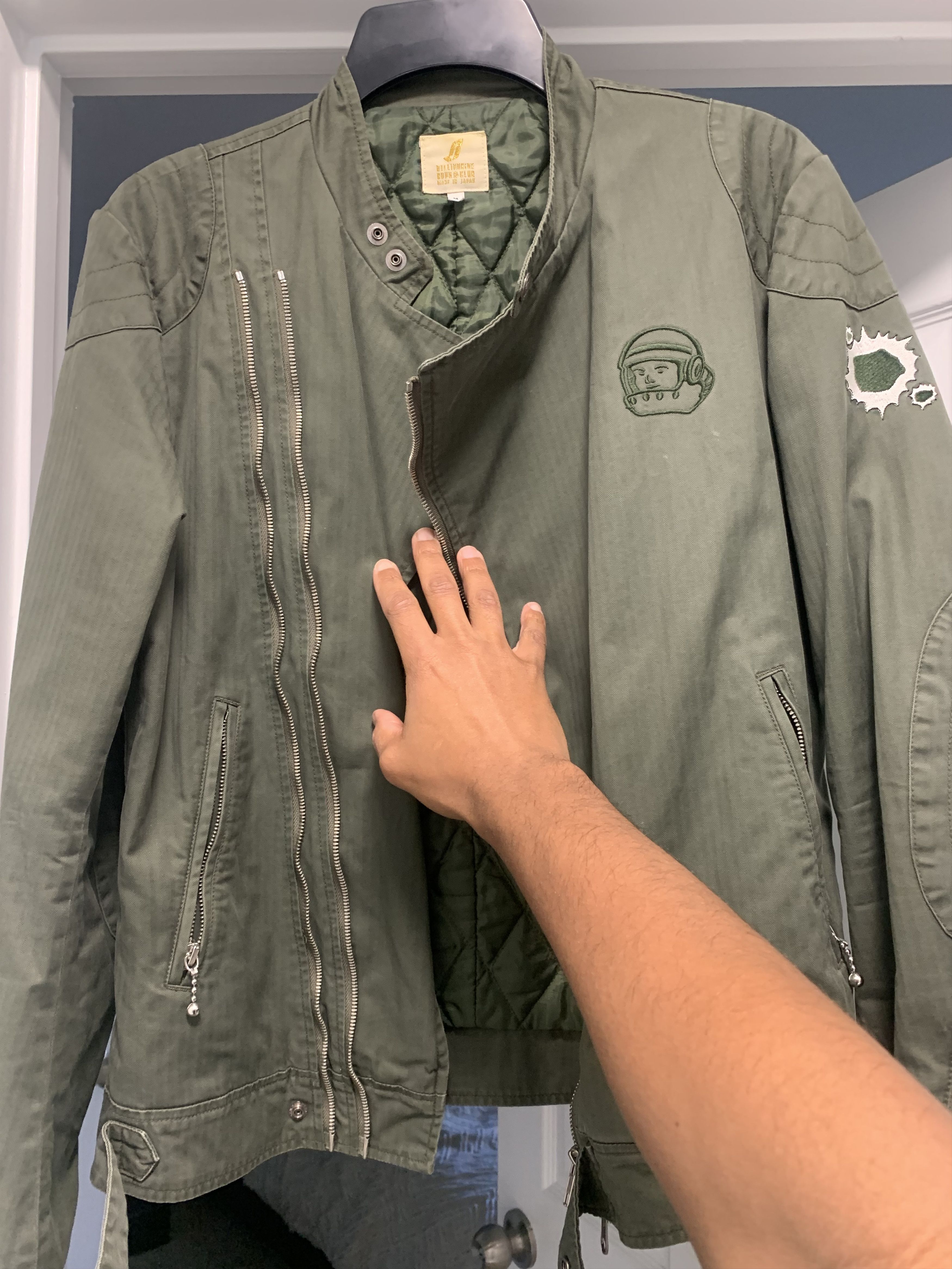image of Billionaire Boys Club Wolfman Jacket Season 11 in Olive, Men's (Size Medium)