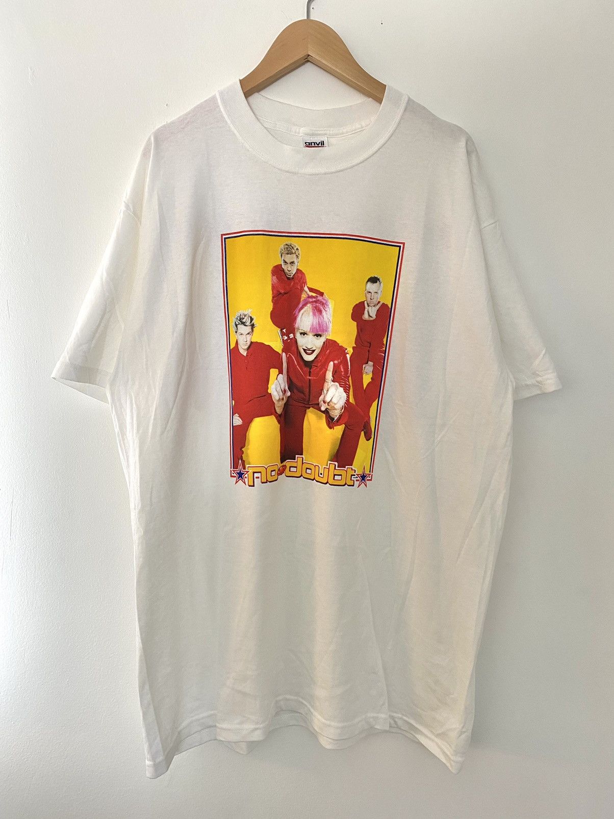 image of Anvil x Band Tees Vintage 2000 No Doubt Return Of Saturn Tour Shirt in White, Men's (Size XL)