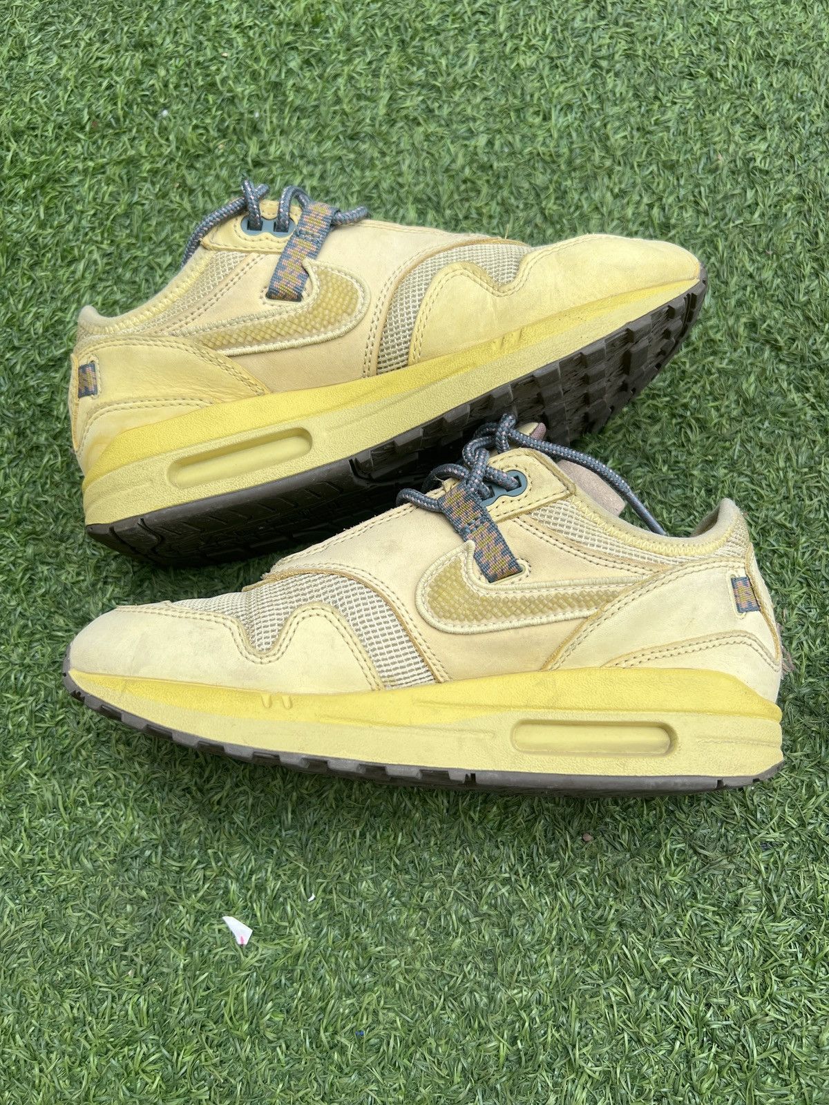 Nike × Travis Scott Travis Scott x Nike Air Max 1 Saturn Gold DO9392-700 Size US 5.5 / EU 38 - 3 Thumbnail