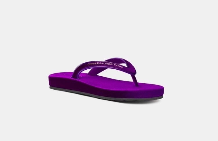 Dior o1w1db11024 Thong Sandals in Purple Size US 8 / IT 38 - 2 Thumbnail