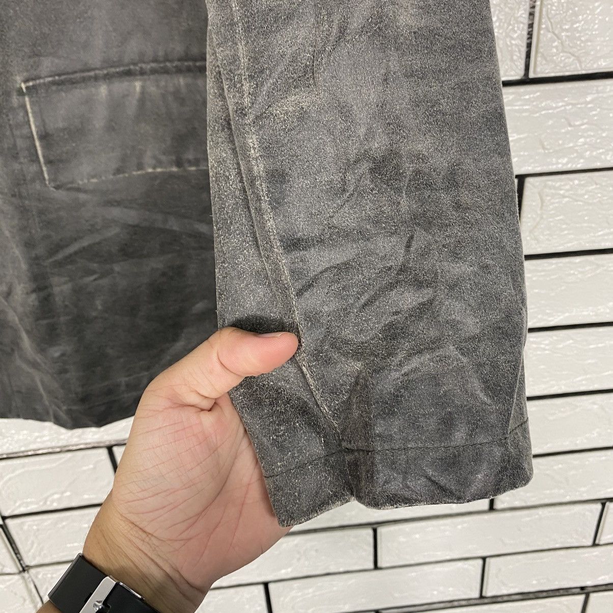 Calvin Klein 📌Vintage Chore Leather Jacket Worker Calvin Klein Size US M / EU 48-50 / 2 - 16 Thumbnail