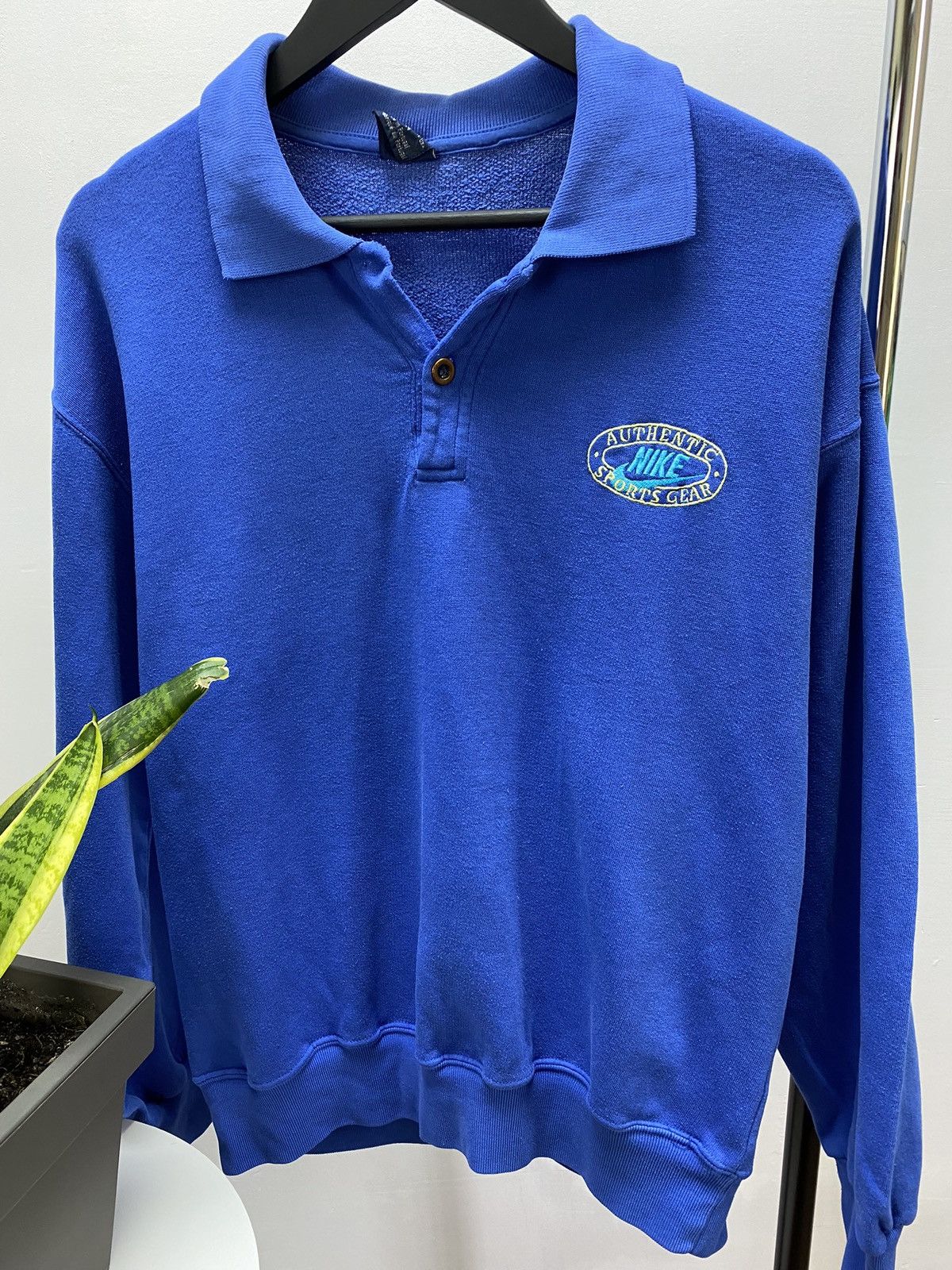 Nike × Vintage RARE Vintage 80s Nike Longsleeve Collared Polo T Shirt Size US M / EU 48-50 / 2 - 9 Thumbnail