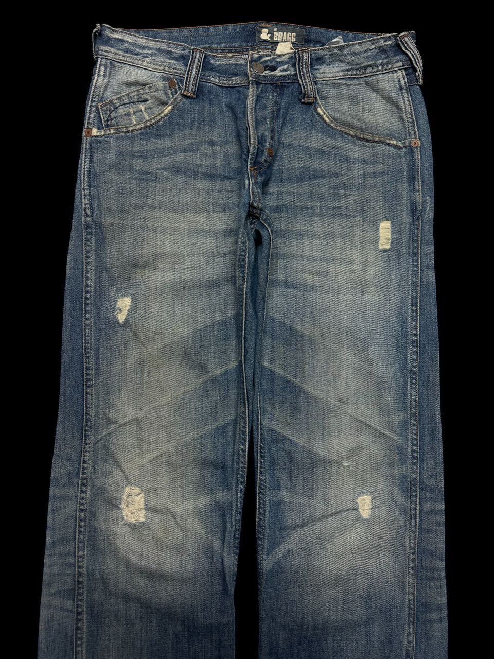 Designer TWIST LEG Insane Bragg Mudwash Faded Distressing Sick Jean Size US 31 - 3 Thumbnail