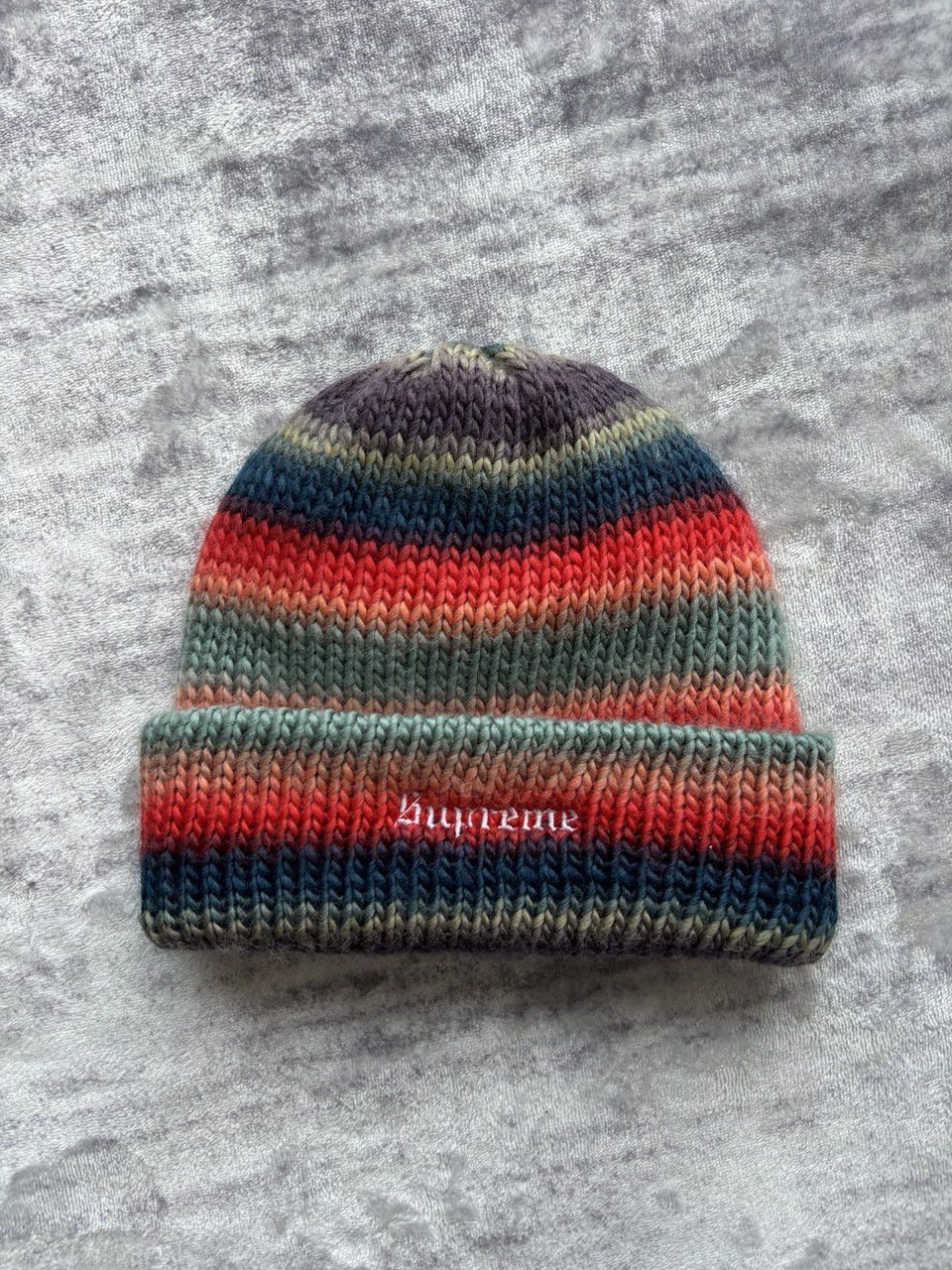 Supreme Supreme Ombré Stripe Beanie Navy Size ONE SIZE - 4 Thumbnail