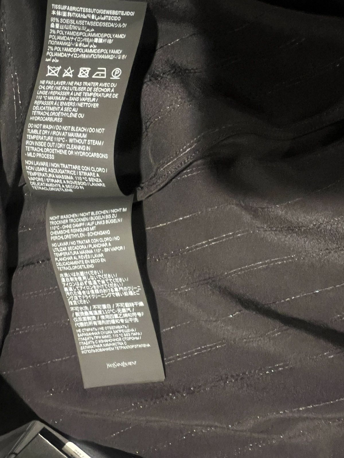 Saint Laurent Paris Saint Laurent men’s silk shirt. 39/15.5.$1690 Size US M / EU 48-50 / 2 - 5 Thumbnail