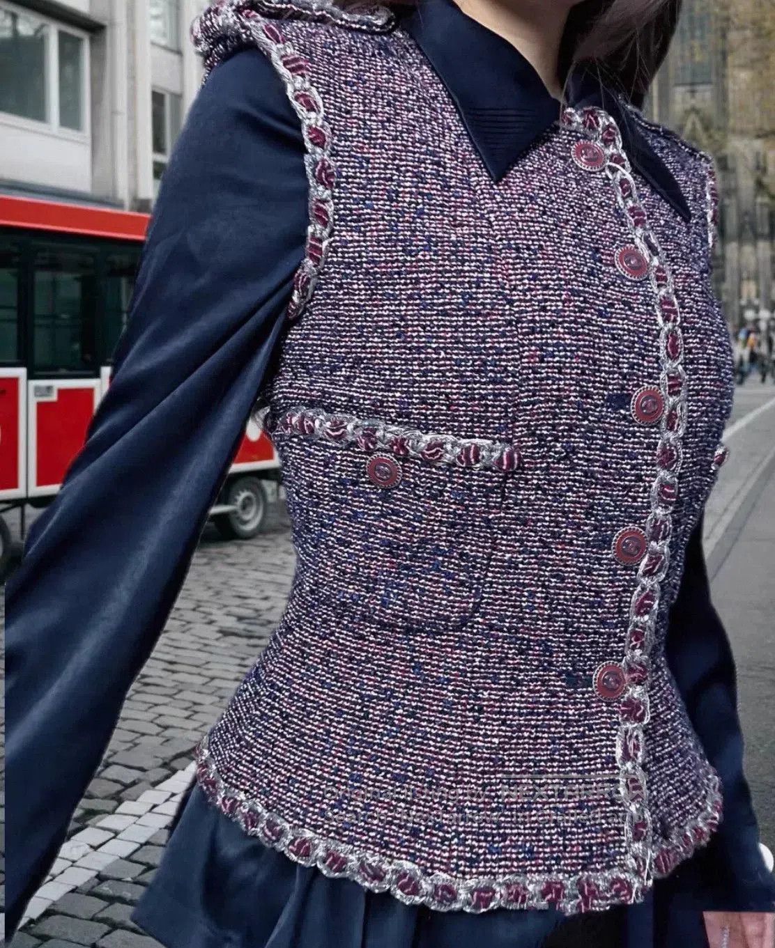 Chanel Chanel 16P Purple Tweed Vest. Size XXS / US 00 / IT 34 - 6 Thumbnail