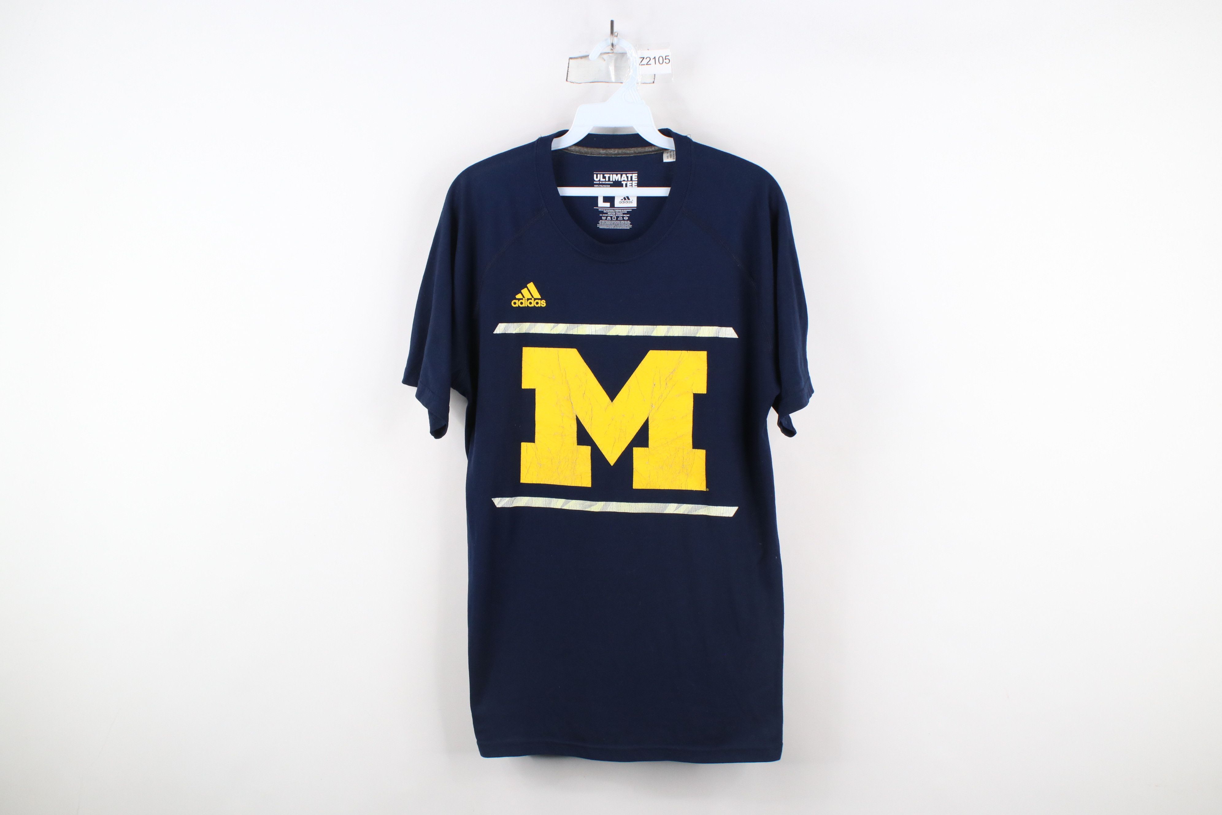 Adidas × Vintage Vintage Adidas University of Michigan Football T-Shirt Size US L / EU 52-54 / 3 - 1 Thumbnail