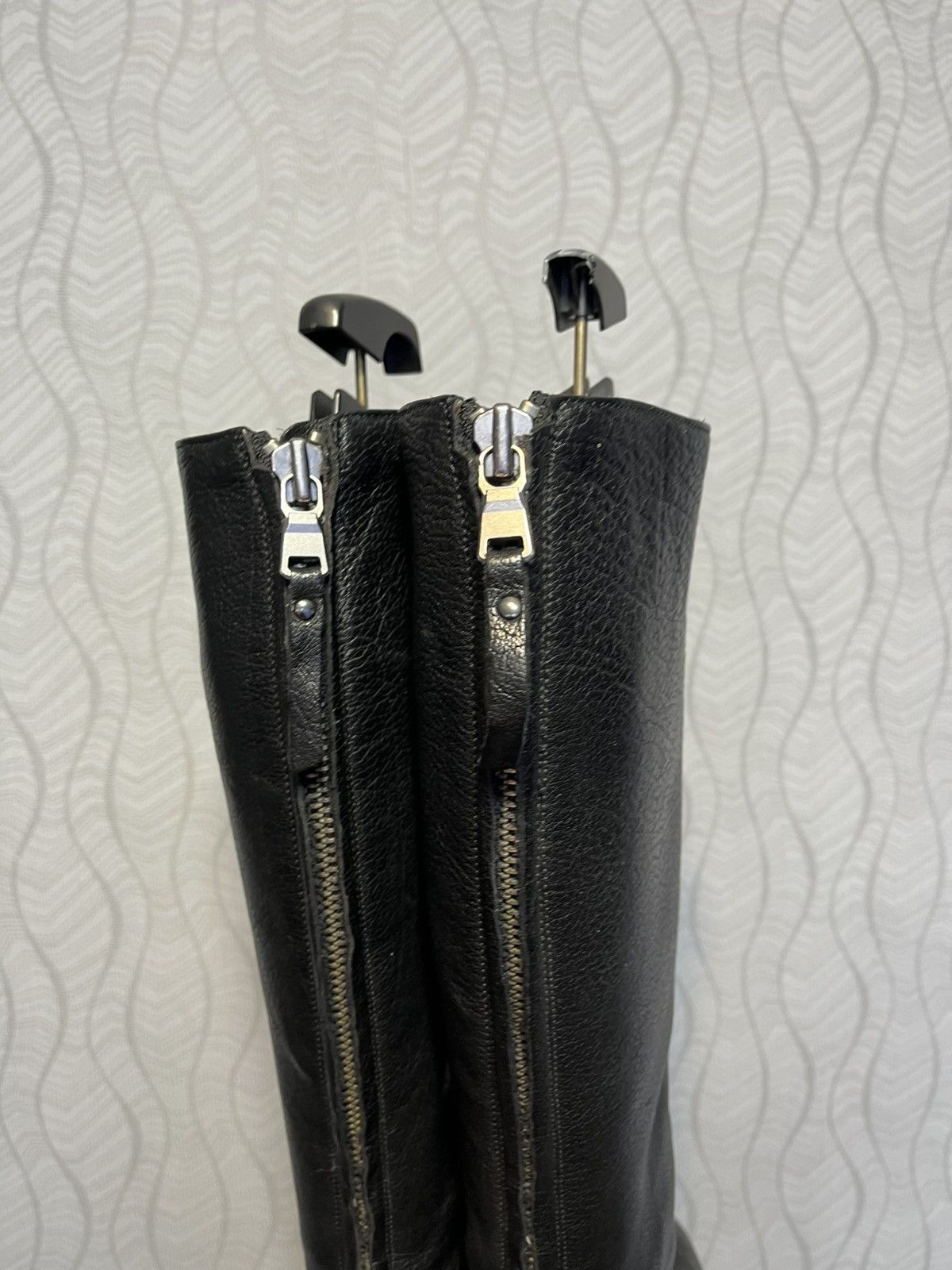 Elia Maurizi Elia Maurizi Black Leather AvantGarde Boots Guidi Style Size US 7.5 / IT 37.5 - 8 Thumbnail