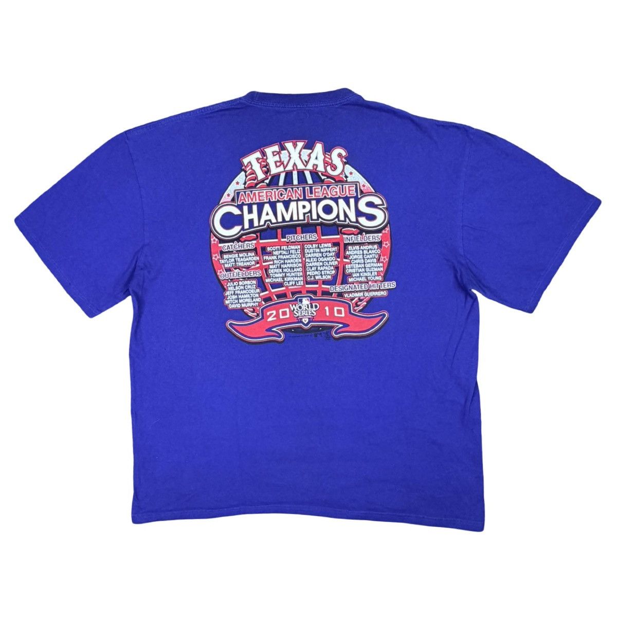 MLB MLB Gen Merch 2010 American League Champs Texas Rangers Tee Size US XXL / EU 58 / 5 - 3 Thumbnail