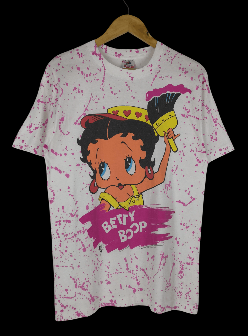 Vintage Vintage 90s Betty Boop Tee 1994 Movie Overprint T-Shirt Size US M / EU 48-50 / 2 - 1 Thumbnail