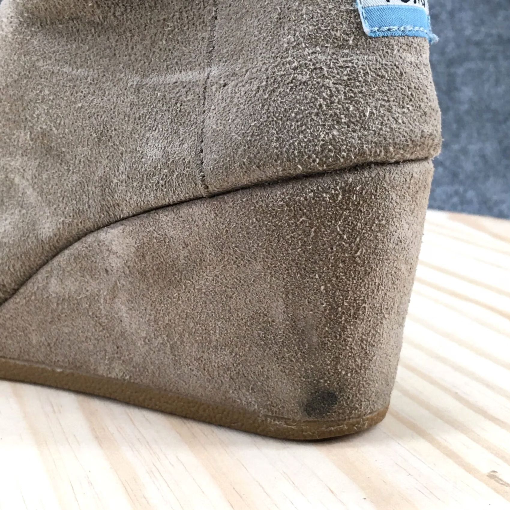 Toms TOMS Boots Womens 7.5 Lace Up Desert Wedge Ankle Bootie Brown Suede 300512 Size US 8 / IT 38 - 5 Thumbnail