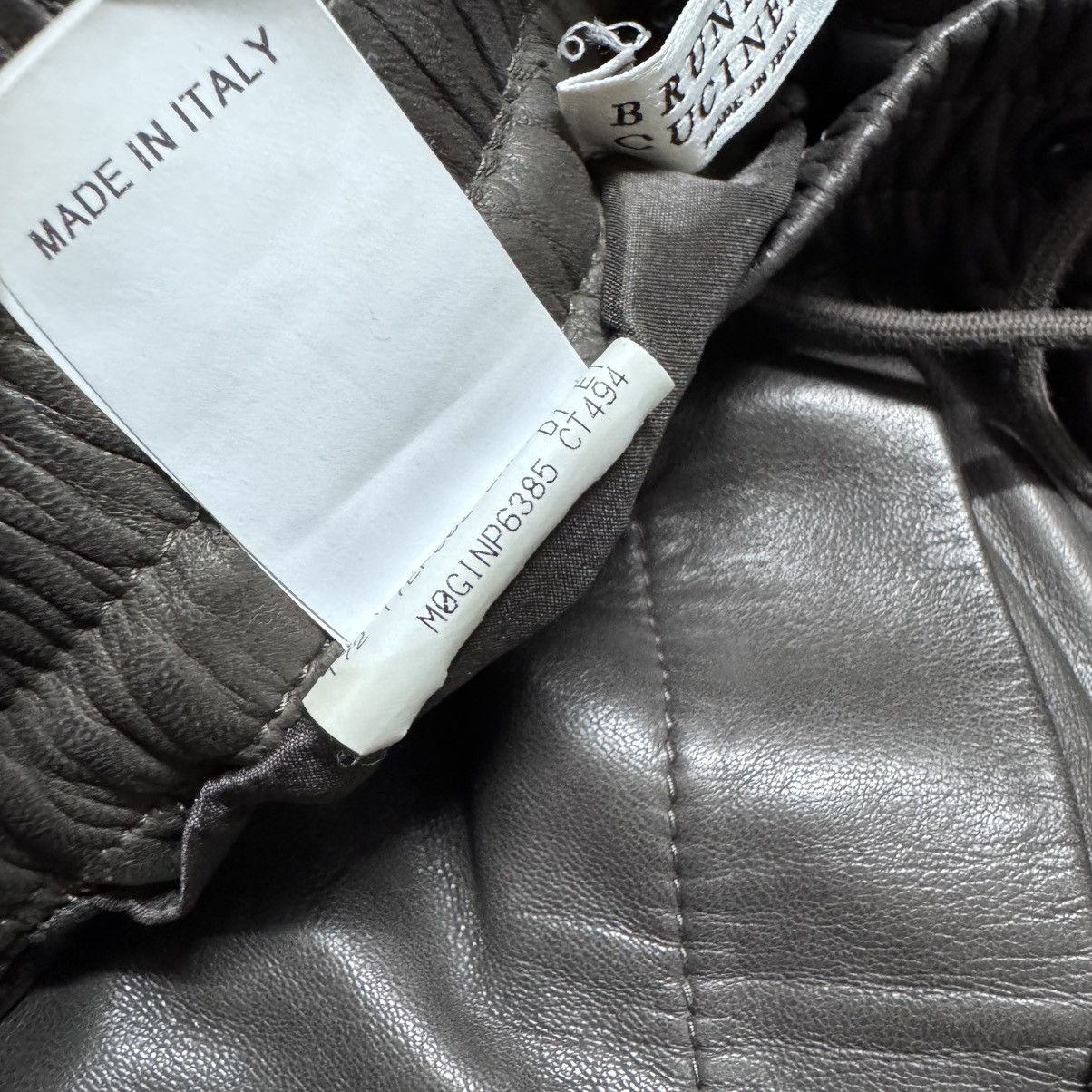 Brunello Cucinelli Brunello Cucinelli Leather Drawstrings Pants Size 29" - 21 Thumbnail