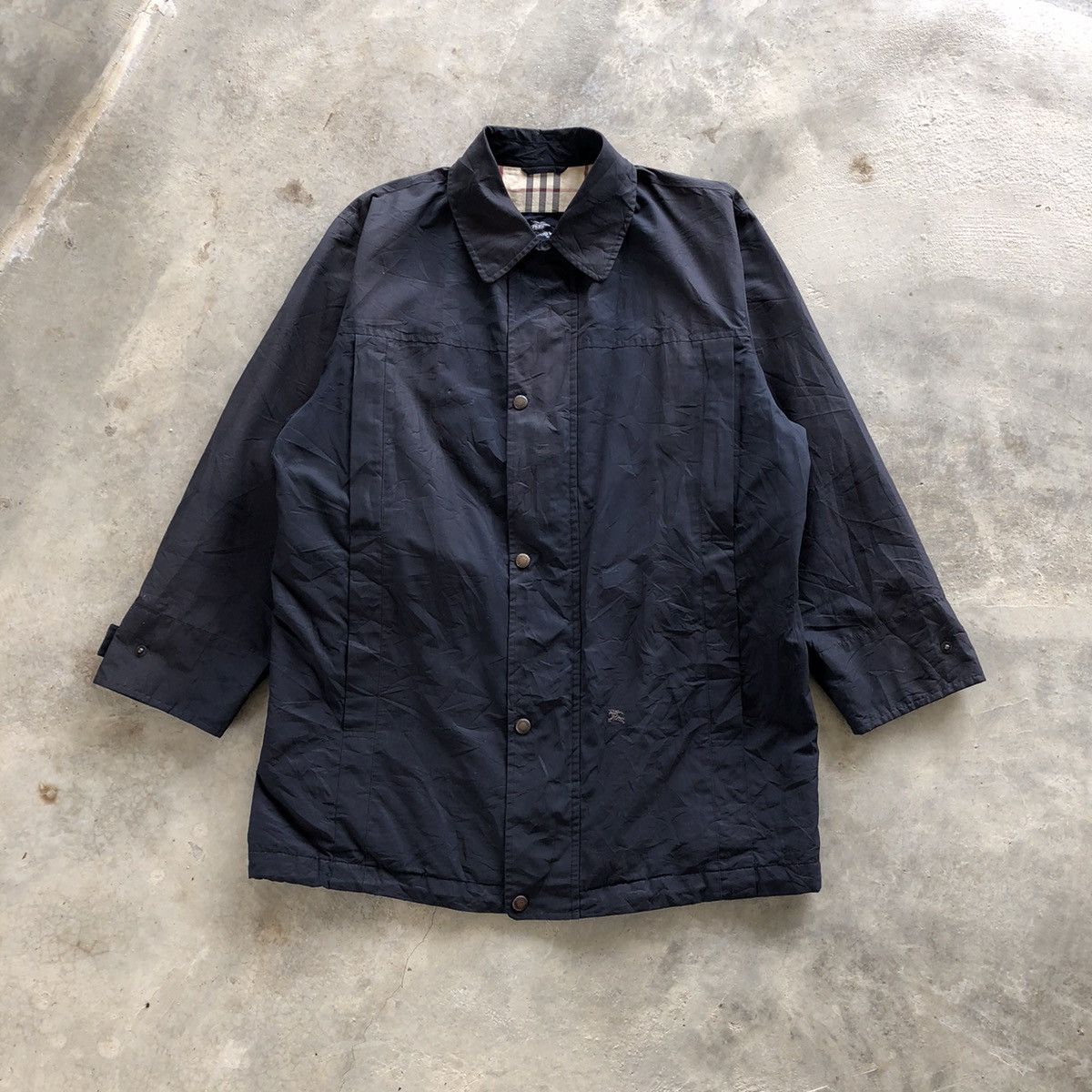 image of Burberry London Multipocket Light Jacket in Navy, Men's (Size Large)