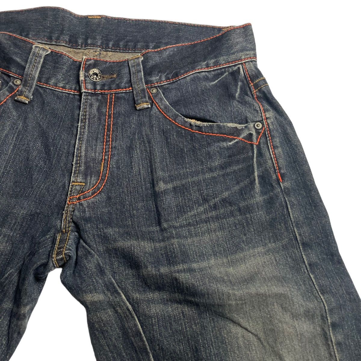 Blue Blue Japan 🇯🇵 VINTAGE BLUE WAY WASHED DENIM PANTS Size US 33 - 8 Thumbnail