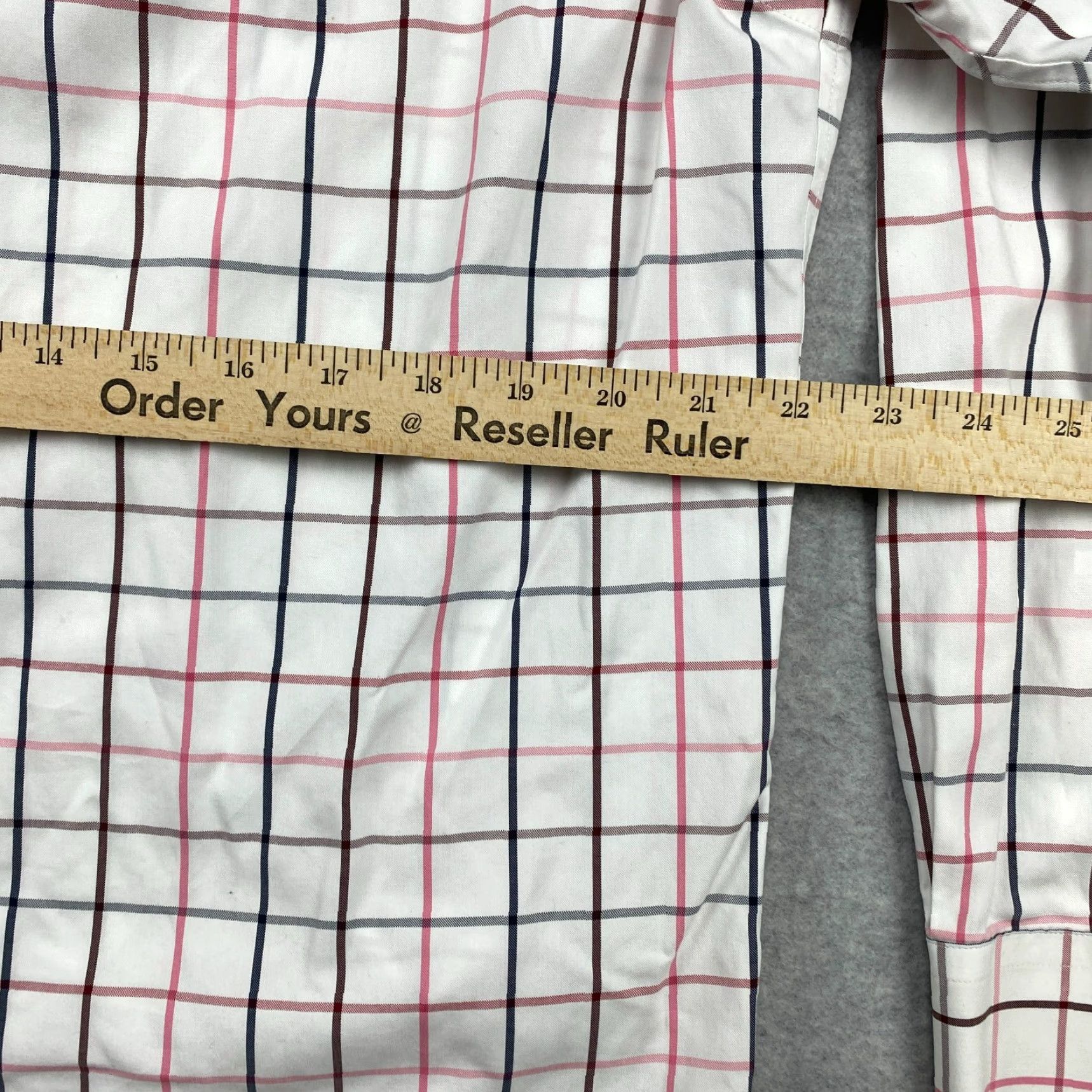 Lands' End Lands' End Button-Up Shirt Mens 16 / 33 White Check No Iron Pinpoint Oxford Slim? (Wait) Size US L / EU 52-54 / 3 - 7 Thumbnail