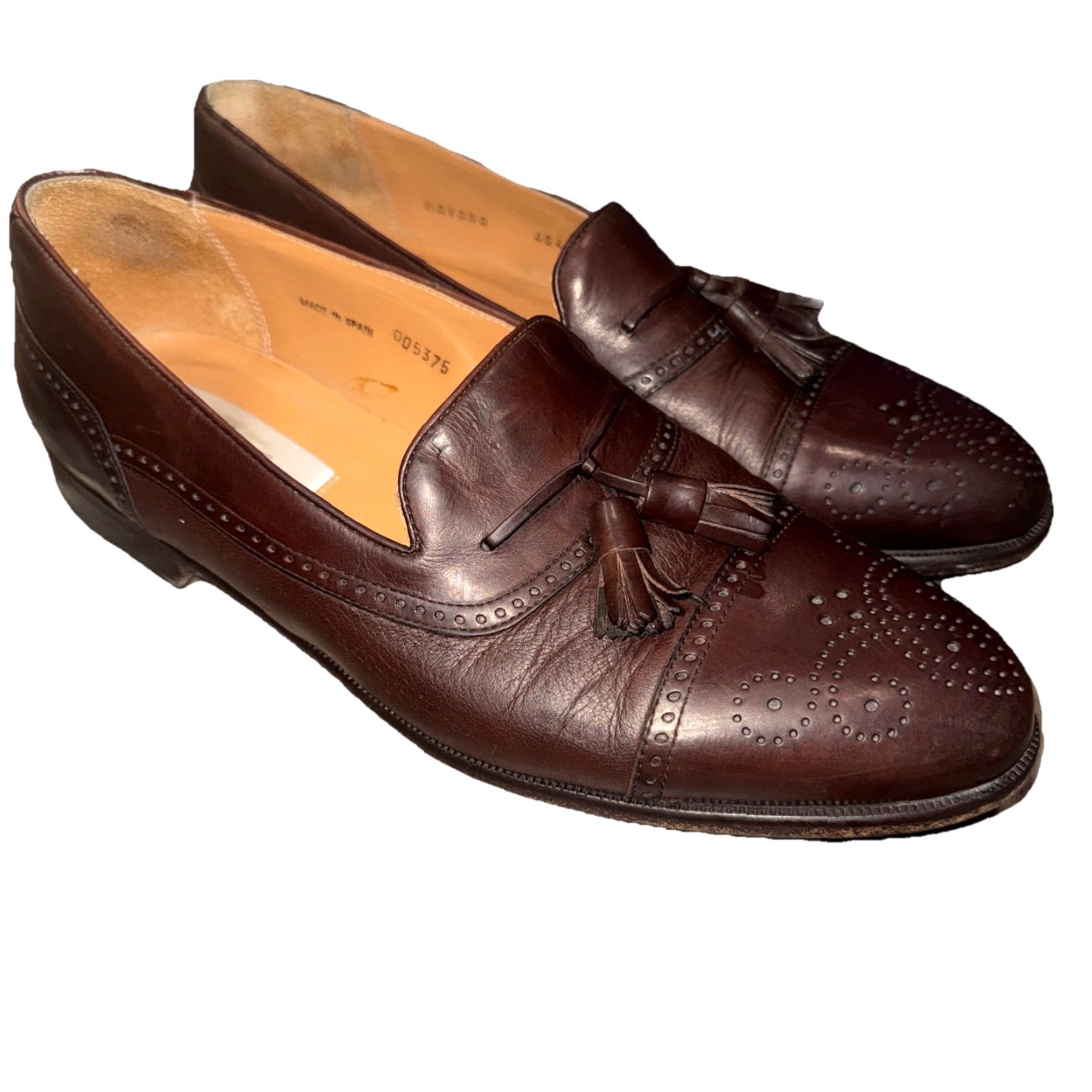 Mezlan Mezlan Havana Medallion Cap Toe Tassel Dress Shoes Mens 11 M Dark Brown Leather Loafer, Brown Size ONE SIZE - 2 Thumbnail