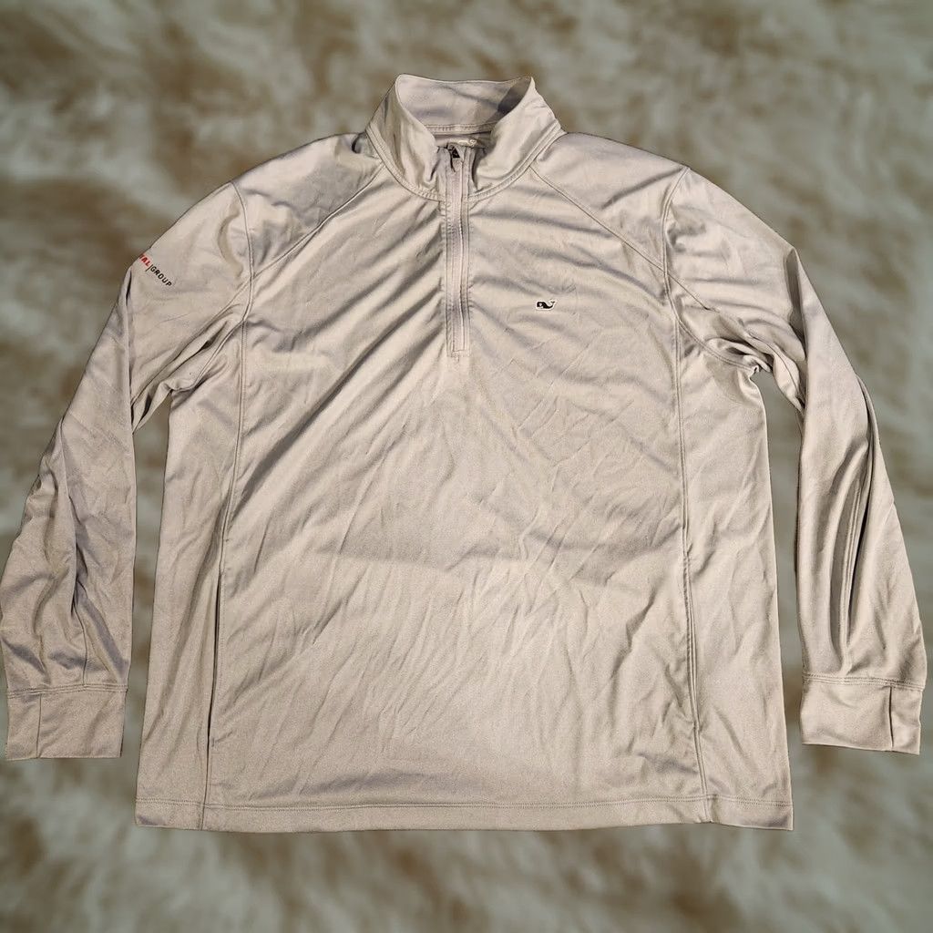 Vineyard Vines Vineyard Vines Pullover Athletic Golf 1/4 Zip Stretch Performance Mens XL Gray Size US XL / EU 56 / 4 - 1 Thumbnail