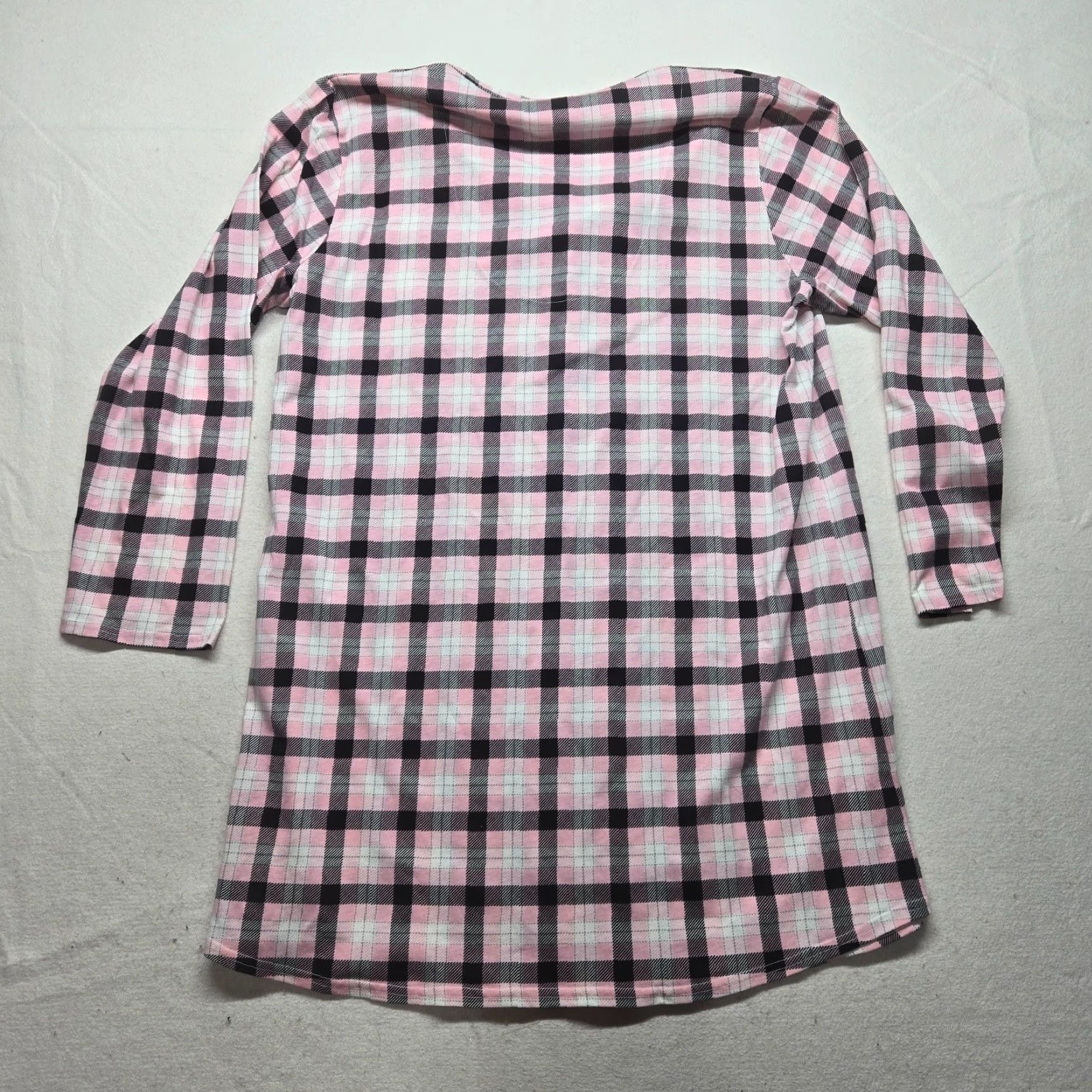 Pinko Kim Rogers Nightgown Pink Plaid Oversized Button Shirt Intimates Sleepwear 1X Shirt Womens Nightgown Pink 1X Size XL / US 12-14 / IT 48-50 - 7 Thumbnail