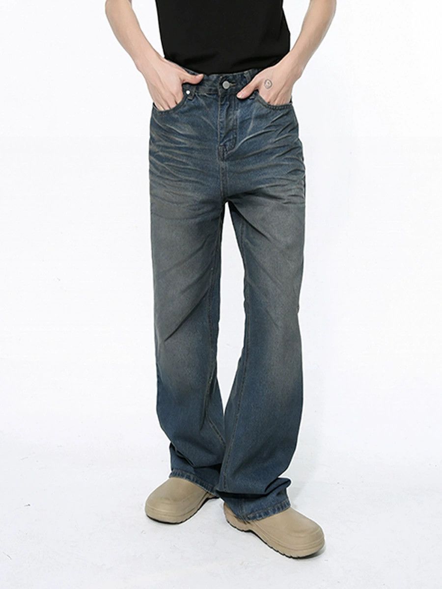 Jean American high street tie-dye wrinkled distressed jeans Size US 32 / EU 48 - 2 Thumbnail