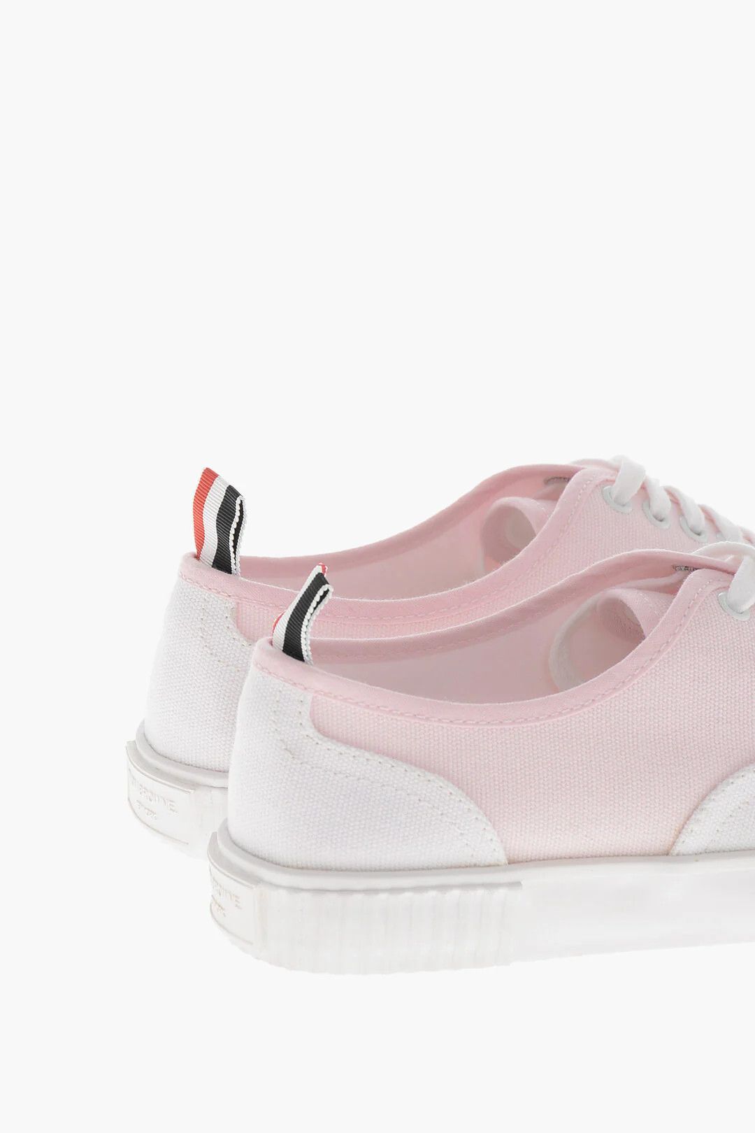 Thom Browne og1mm0426 Canvas Low-Top Sneakers in Pink Size US 8 / IT 38 - 2 Thumbnail