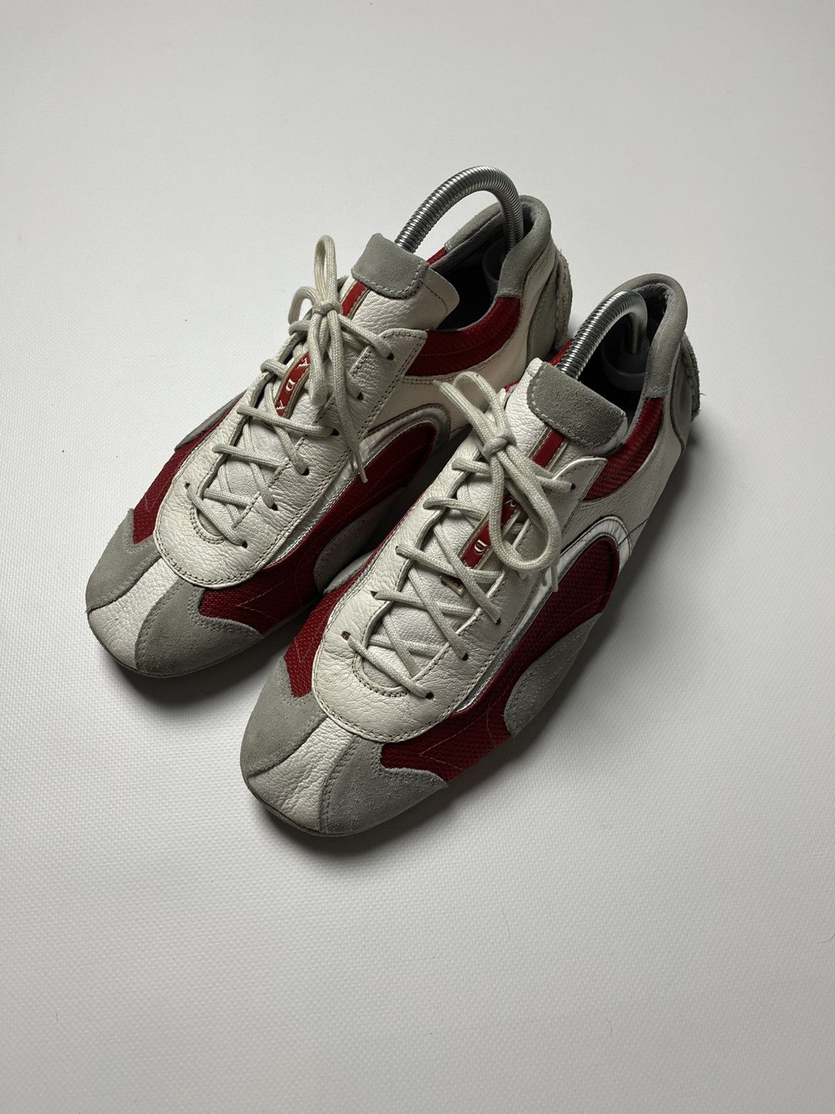 Prada Prada Sport Monte Carlo Red Mesh & Leather Sneakers Low Size US 9 / EU 42 - 4 Thumbnail